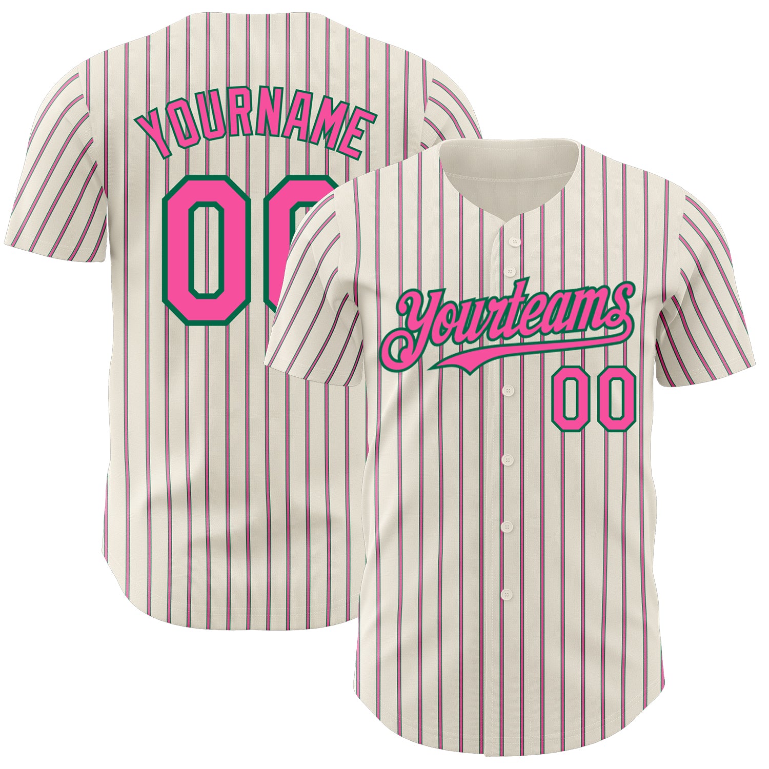 Custom Basketball Jersey Tank Top - Personalized Name & Team With Pink White Pinstripe Design