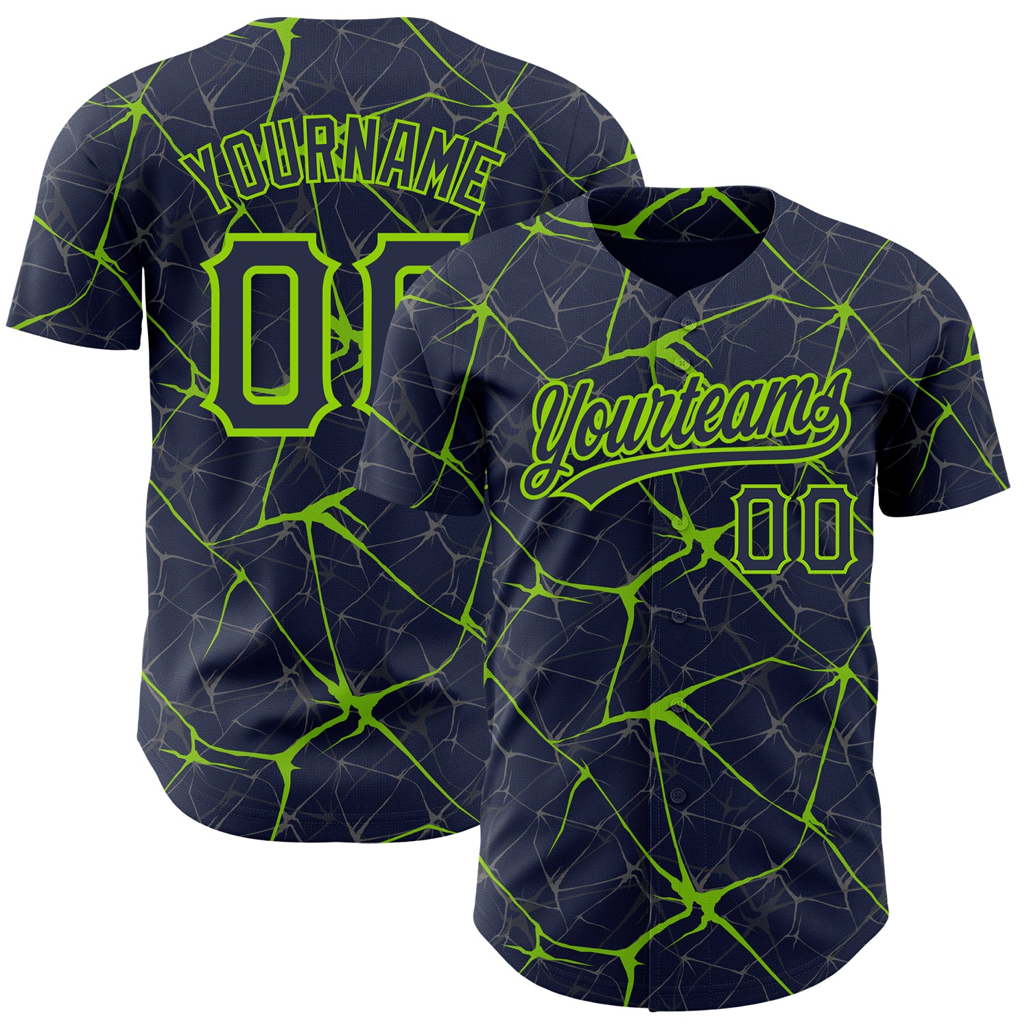 Custom Navy Neon Green Personalized Classic Authentic Sleeveless Baseball Jersey