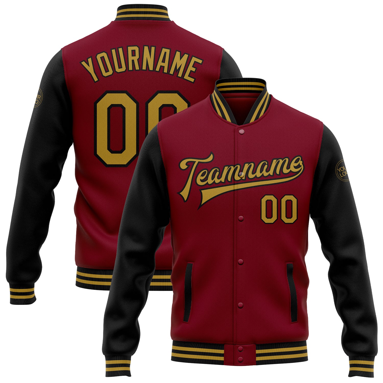 Custom Crimson Crimson-Gray Classic Style Waterproof Jacket main image 1