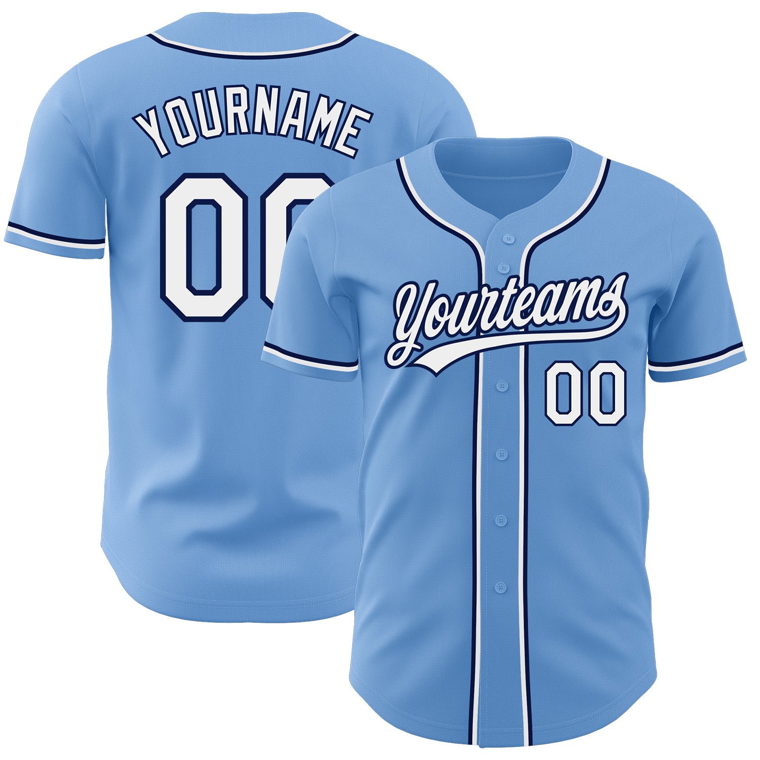 Ocean Blue-White & Black Reversible Baseball Jersey