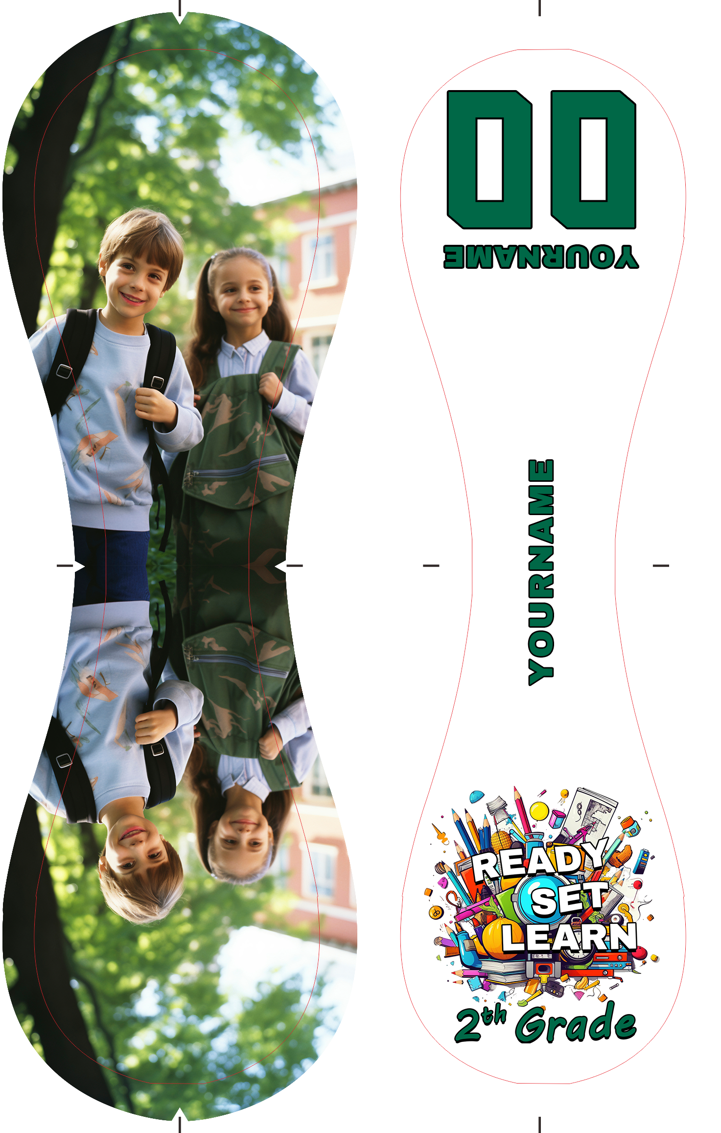 Personalized White Ready Set Learn Starting School 2th Grade Photo Baseballs