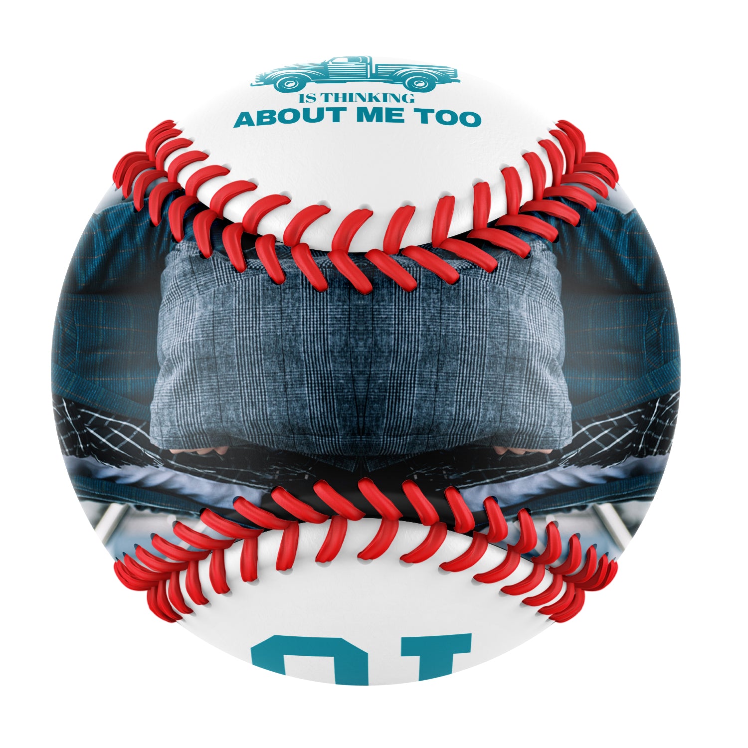 Personalized White Sometimes I Wonder If My Truck is Thinking About Me Too Photo Baseballs