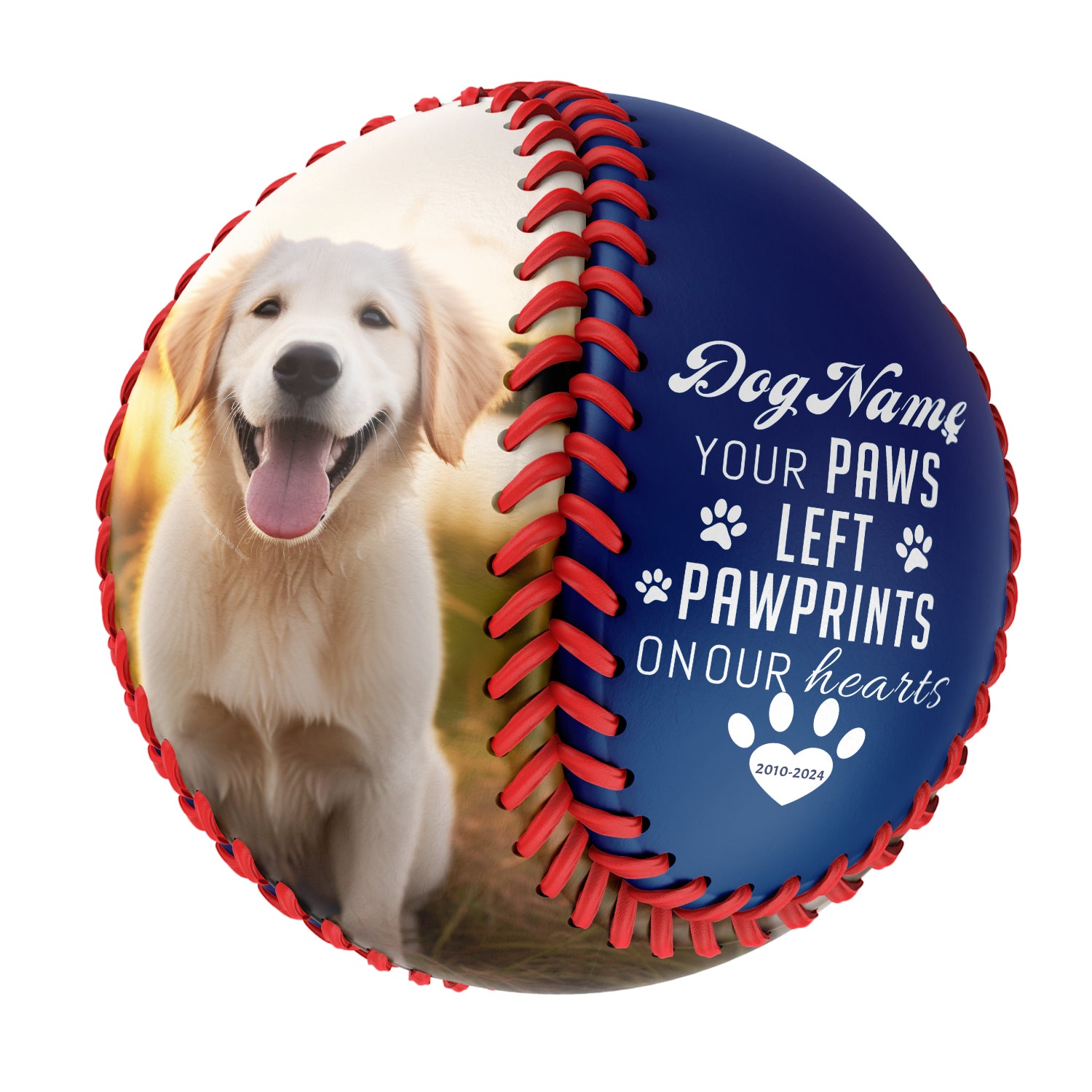Personalized Royal Dog Pet Memorial Photo Baseballs