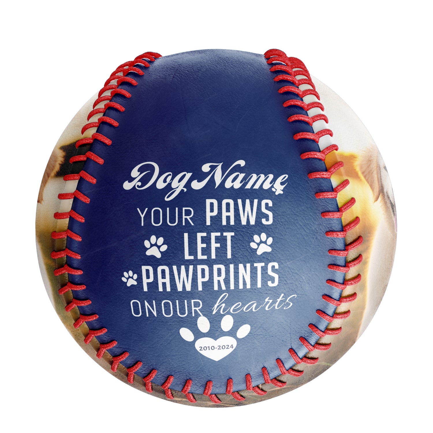 Personalized Royal Dog Pet Memorial Photo Baseballs