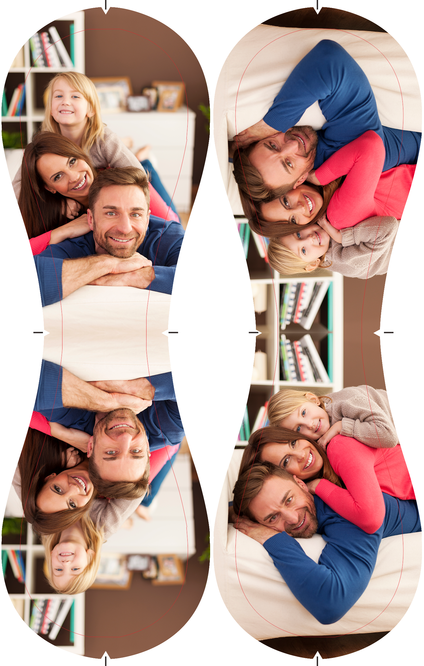 Personalized 2 Family Photo Baseballs