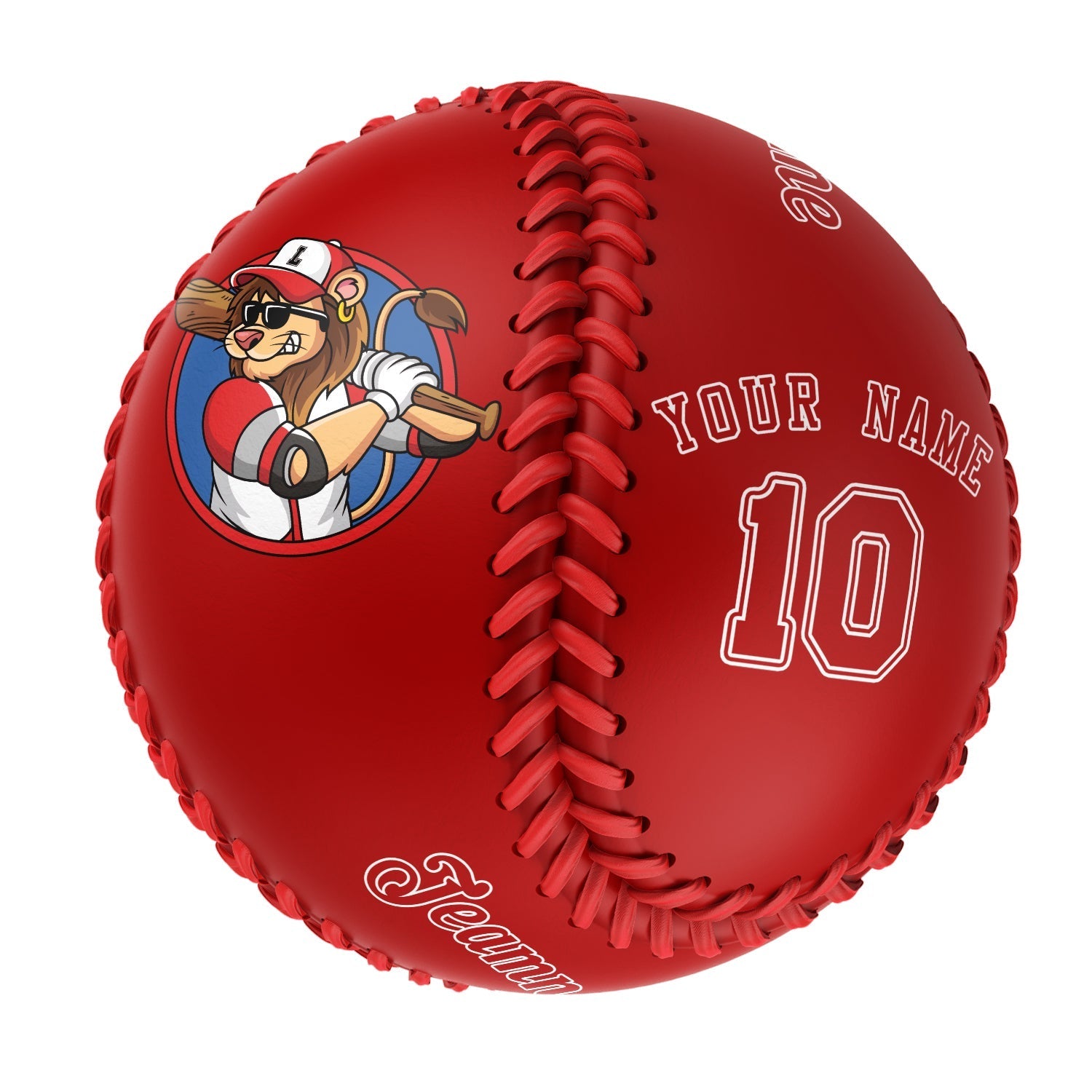 Personalized Red Leather Red Authentic Baseballs – FansCustom