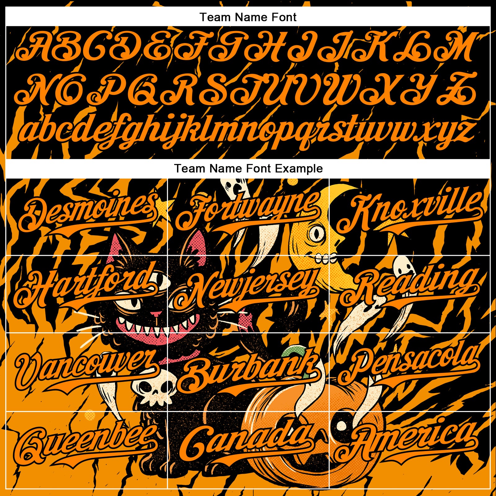 Custom Black Bay Orange 3D Halloween Pumpkin Scary Doodle Party Costume Ideas Authentic Baseball Jersey