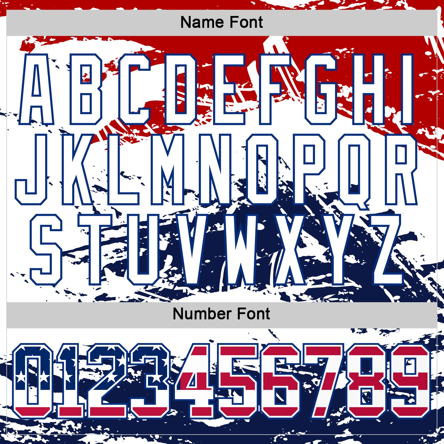 Custom White USA Flag Red-Royal 3D Pattern Abstract Splatter Paint Hockey Lace Neck Jersey