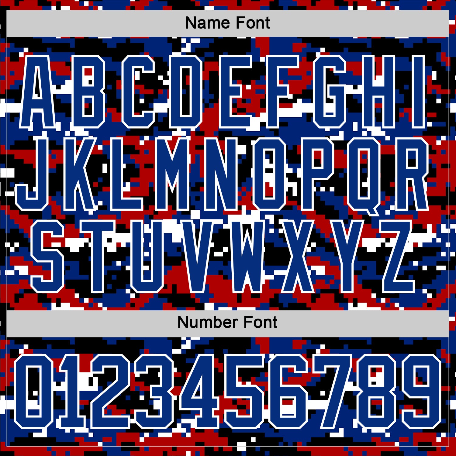 Custom Camo Royal Black-White American Flag Digital Camouflage Hockey Lace Neck Jersey