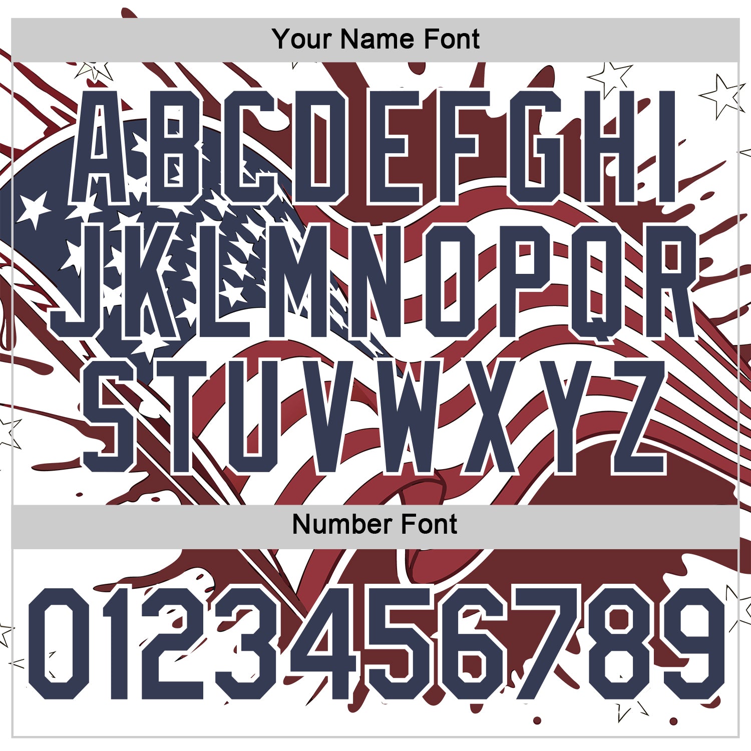 Custom White Blue-Red USA Flag Star Performance T-Shirt