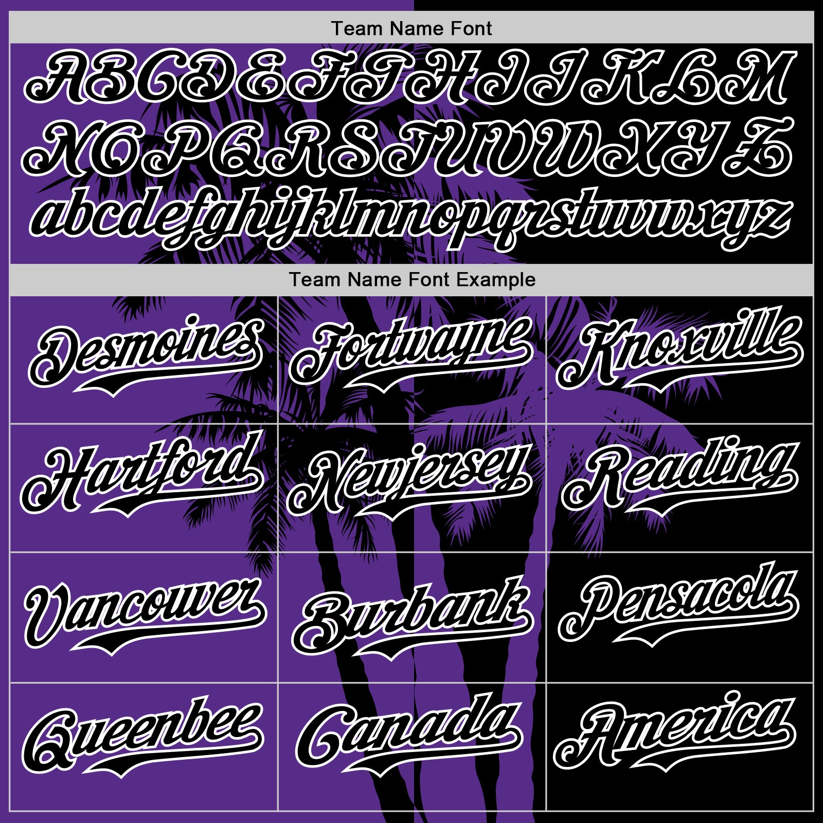 Custom Black Purple-White 3D Pattern Design Hawaii Palm Trees Tropical Coconut Authentic Baseball Jersey