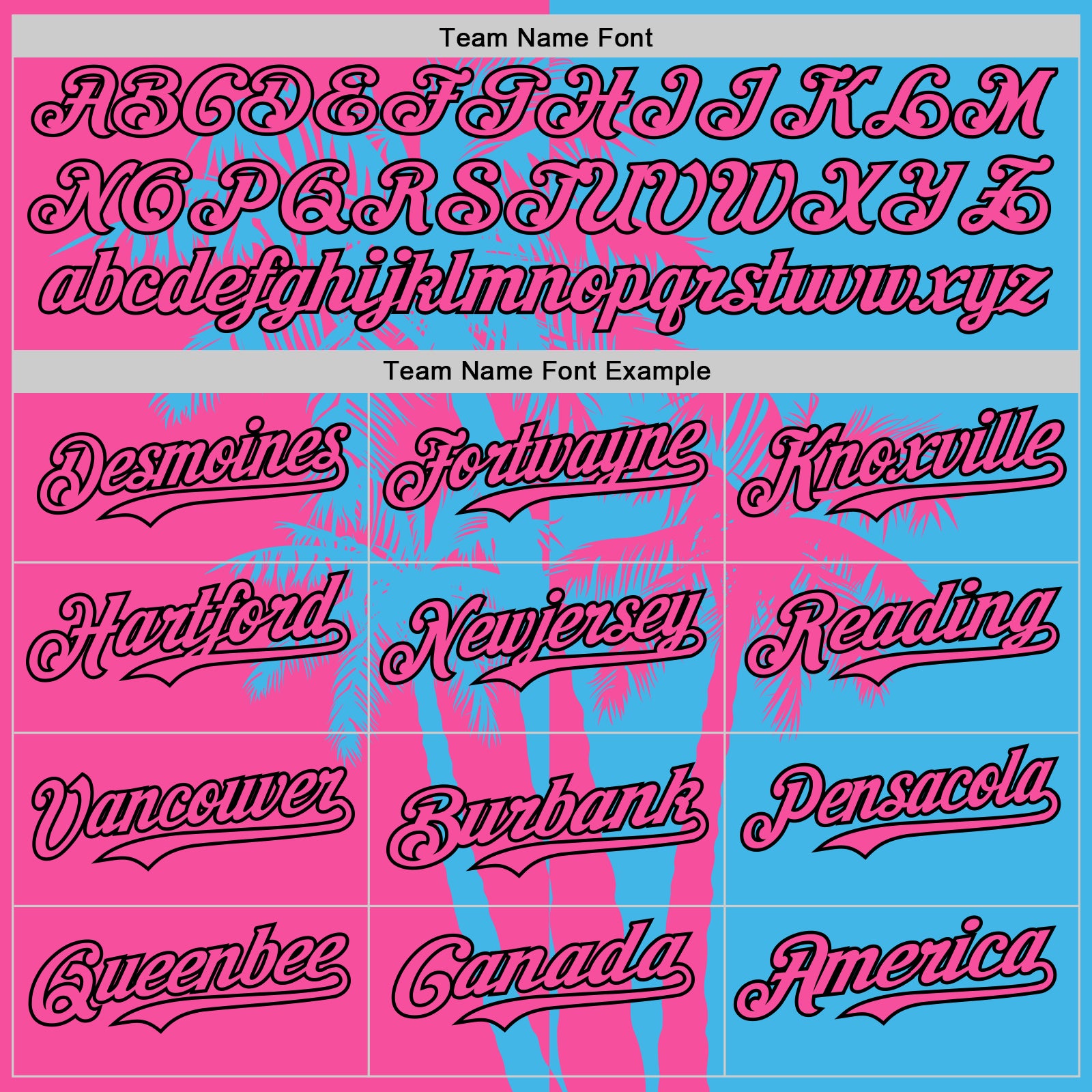 Custom Sky Blue Pink-Black 3D Pattern Design Hawaii Palm Trees Tropical Coconut Authentic Baseball Jersey