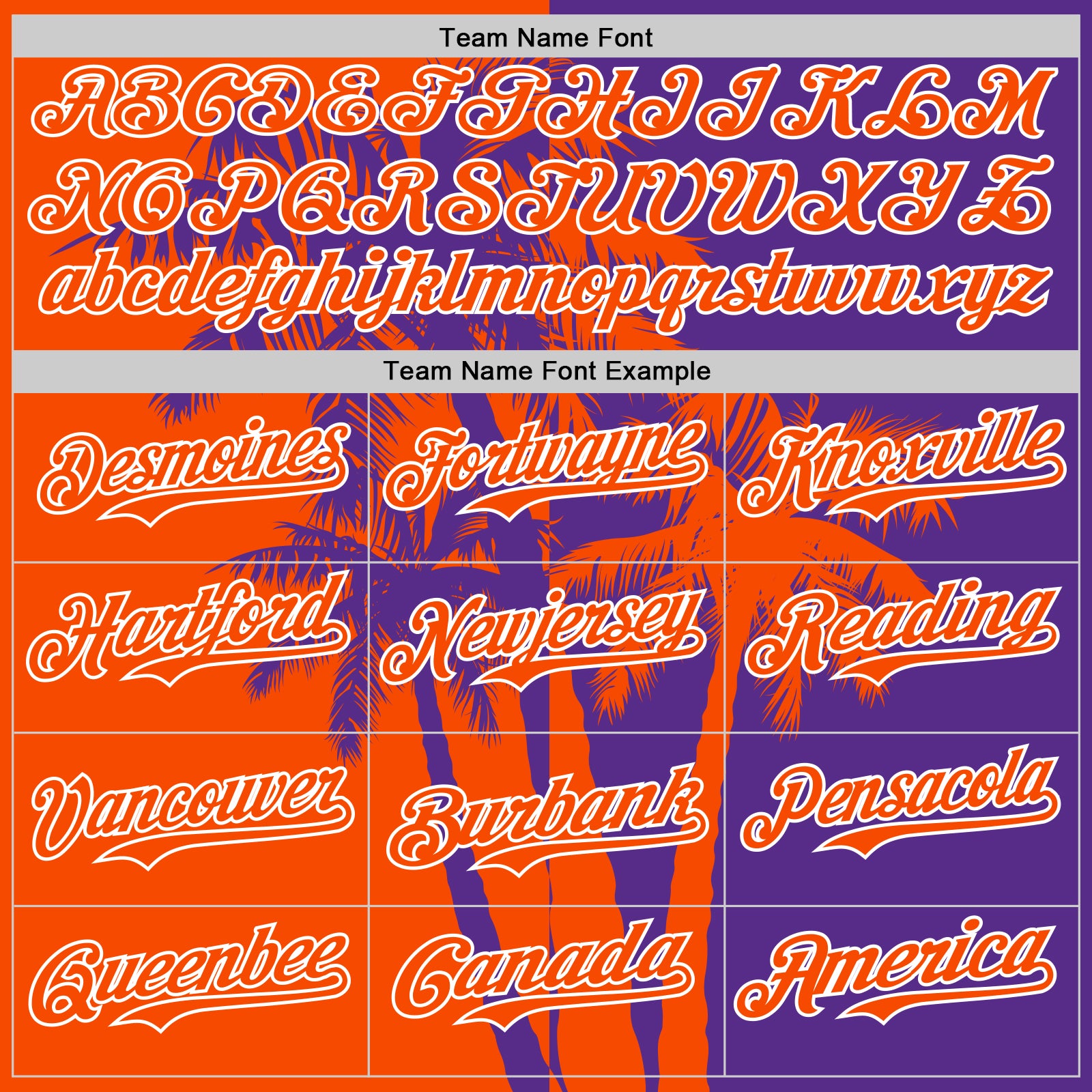 Custom Purple Orange-White 3D Pattern Design Hawaii Palm Trees Tropical Coconut Authentic Baseball Jersey