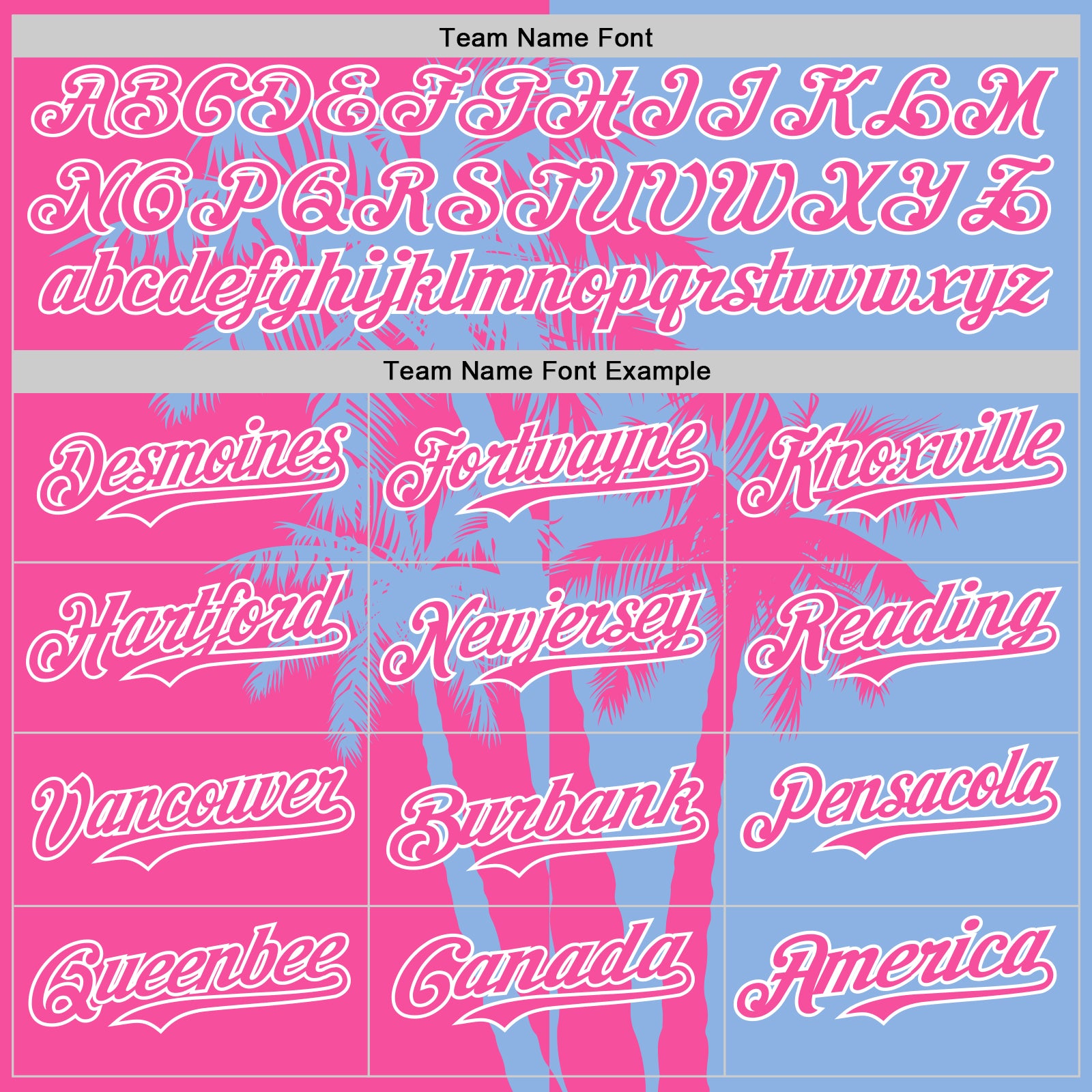 Custom Light Blue Pink-White 3D Pattern Design Hawaii Palm Trees Tropical Coconut Authentic Baseball Jersey