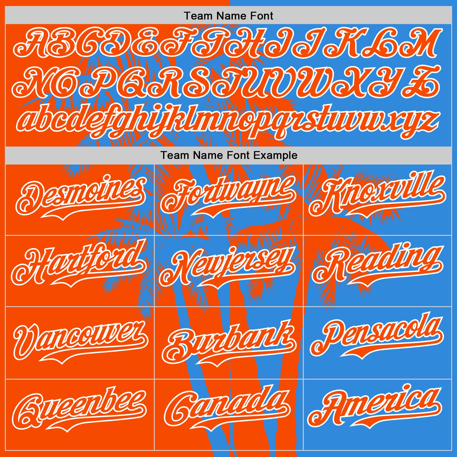 Custom Electric Blue Orange-White 3D Pattern Design Hawaii Palm Trees Tropical Coconut Authentic Baseball Jersey