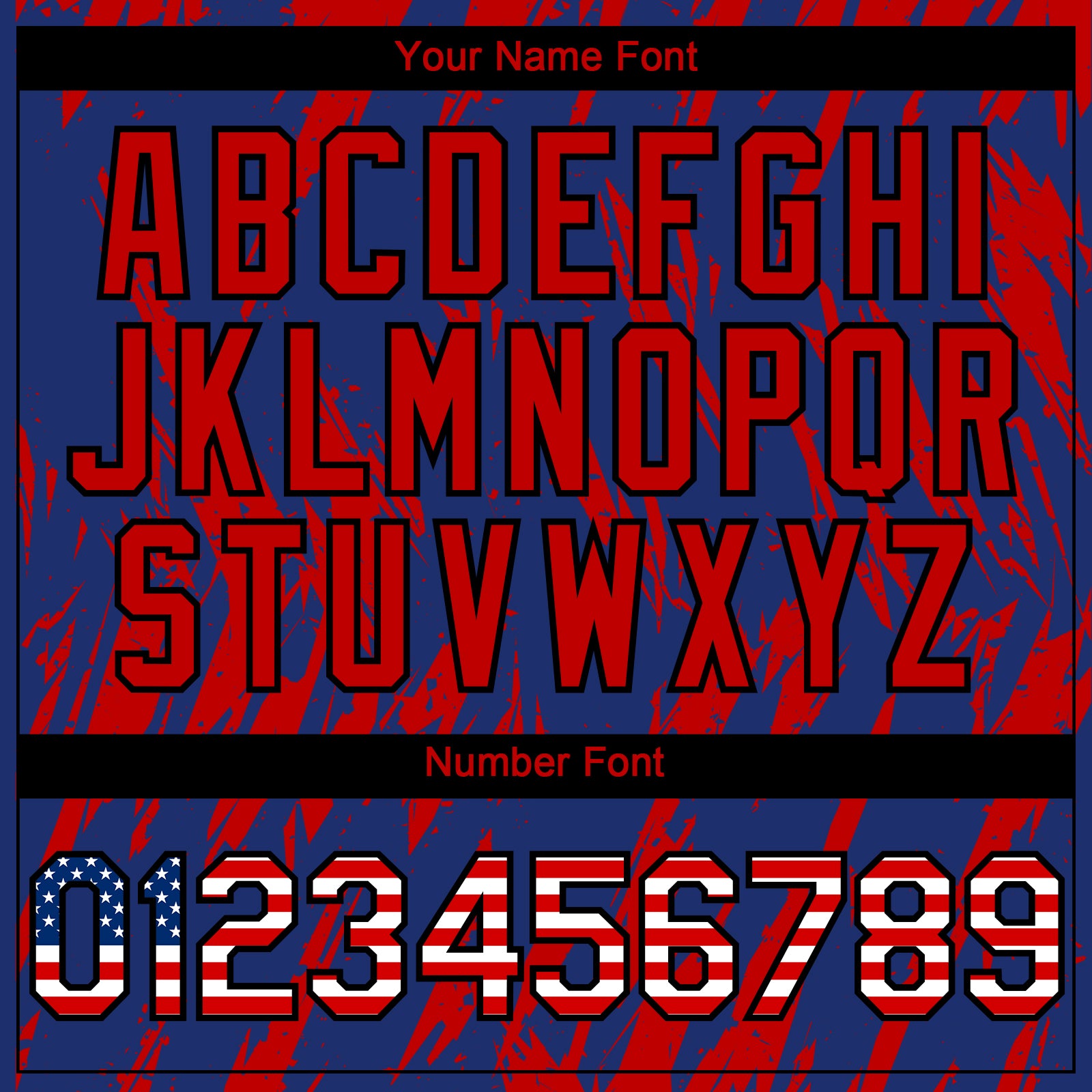Custom Royal Vintage USA Flag Black-Red 3D Pattern Design Splatter Torn Sharp Brush Stroke Authentic Baseball Jersey