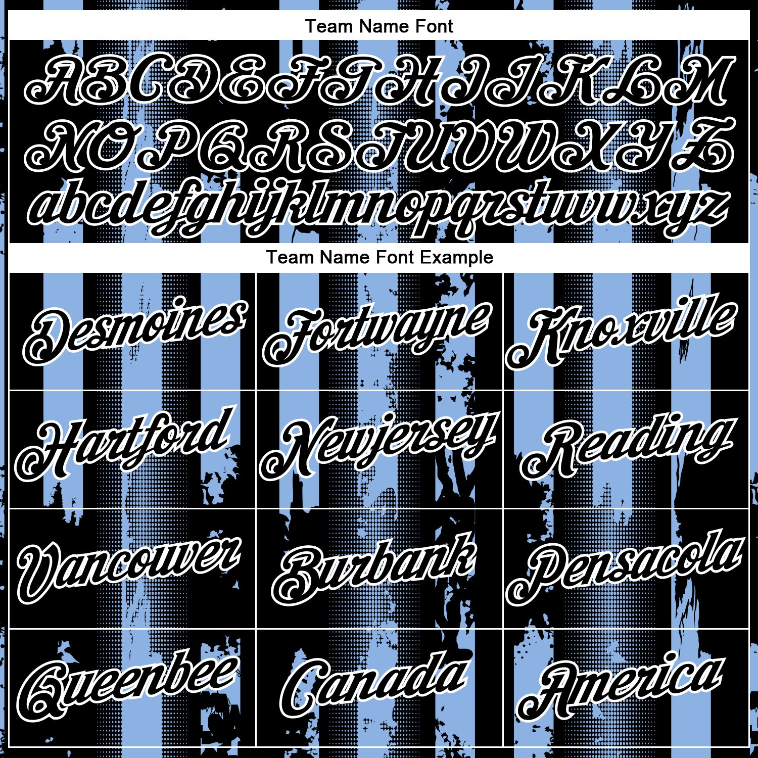 Custom Light Blue Black-White 3D Pattern Vintage Vertical Stripe Fantasy Performance T-Shirt