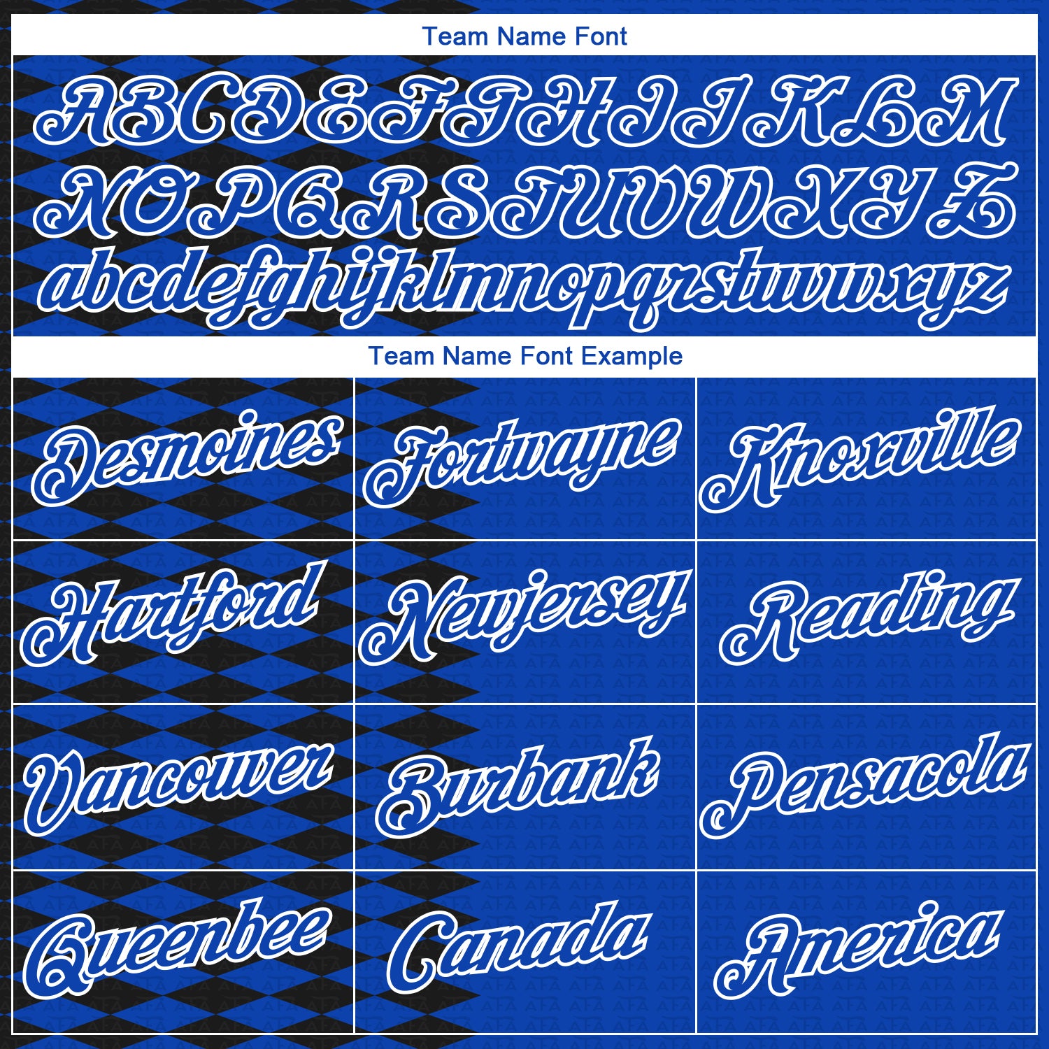 Custom Thunder Blue Black Royal-White 3D Pattern Classic Argyle Diamond Performance T-Shirt