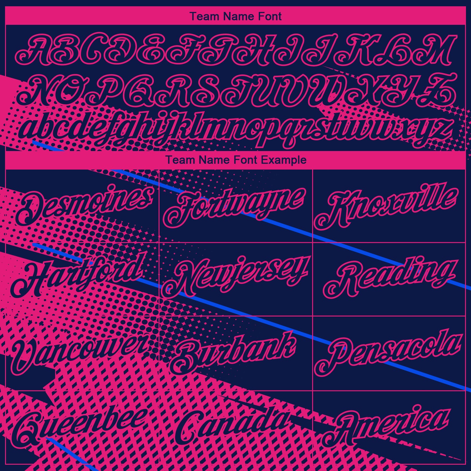 Custom Navy-Hot Pink 3D Pattern Diagonal Stripe Halftone Performance T-Shirt