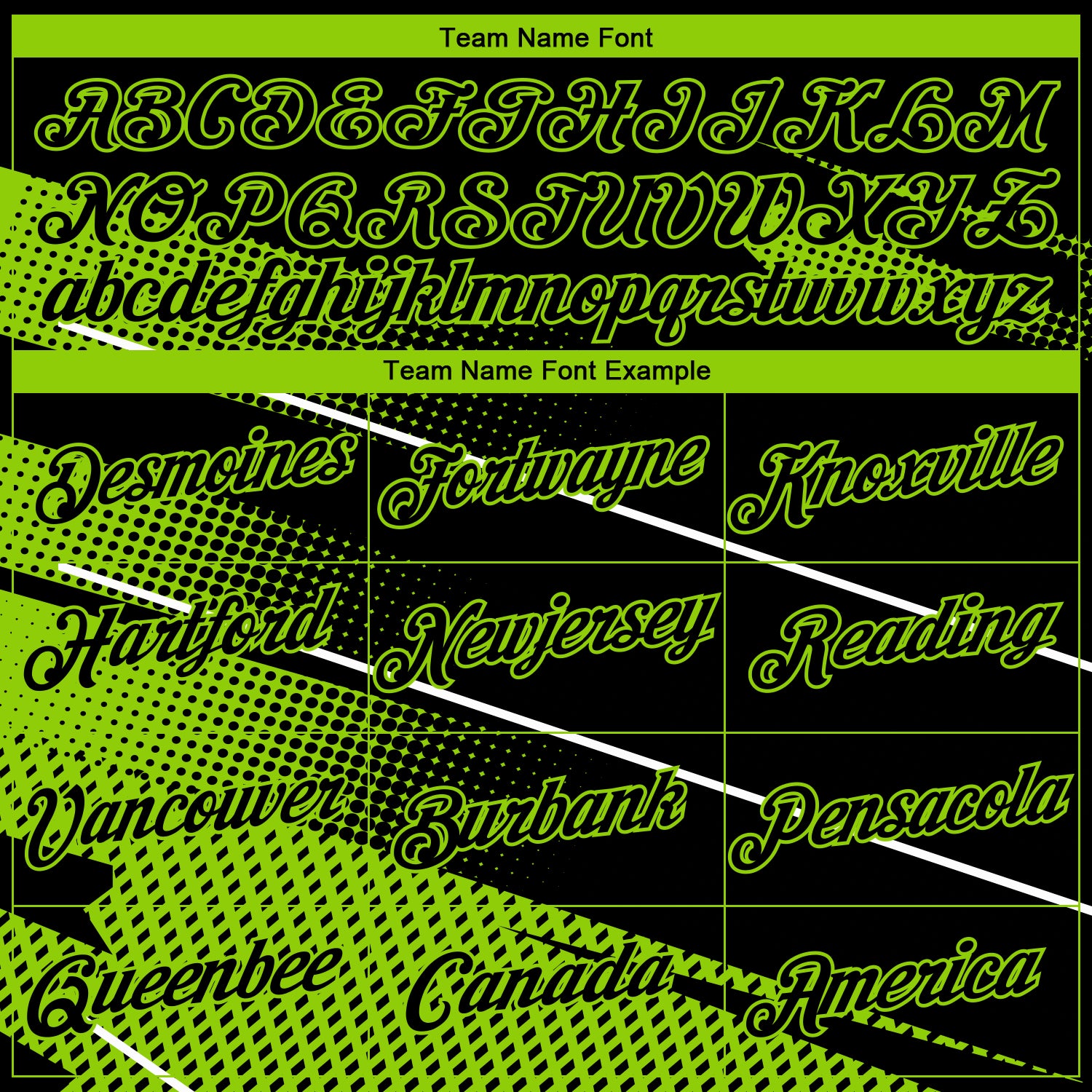 Custom Black Neon Green-White 3D Pattern Diagonal Stripe Halftone Performance T-Shirt