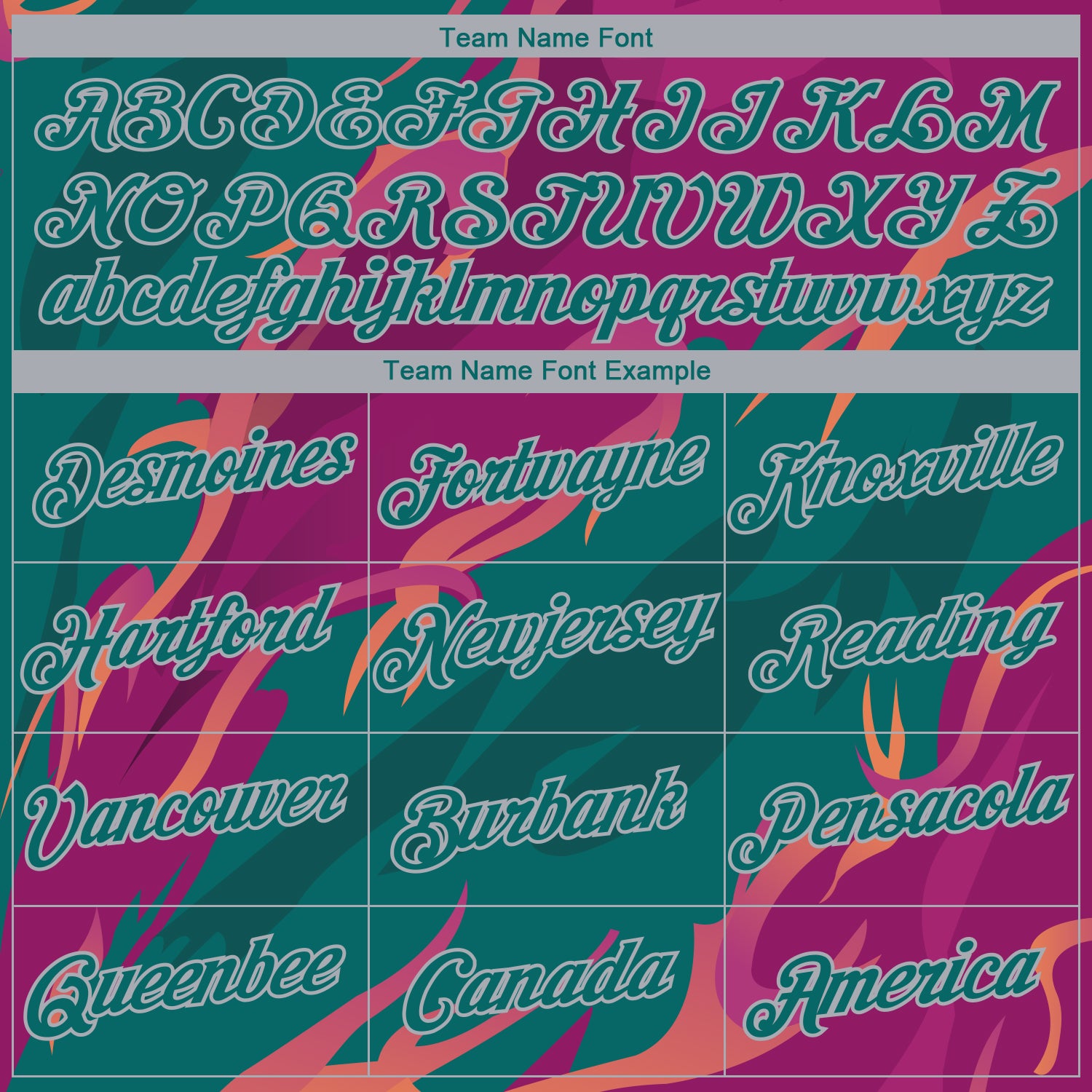 Custom Teal Deep Pink-Gray 3D Pattern Flame Abstract Style Performance T-Shirt