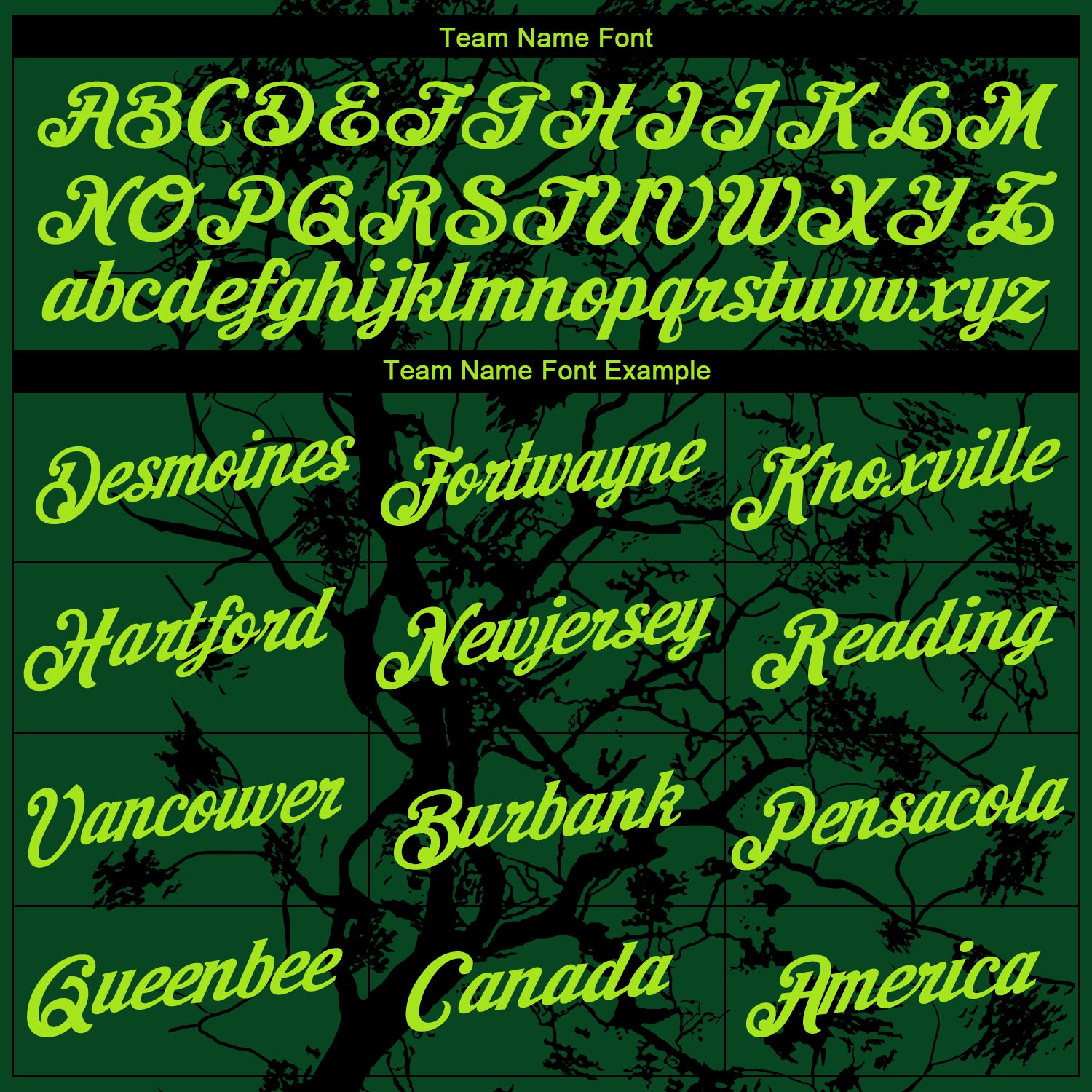 Custom Green Neon Green-Black 3D Pattern Arbol Jungle Camo Performance T-Shirt