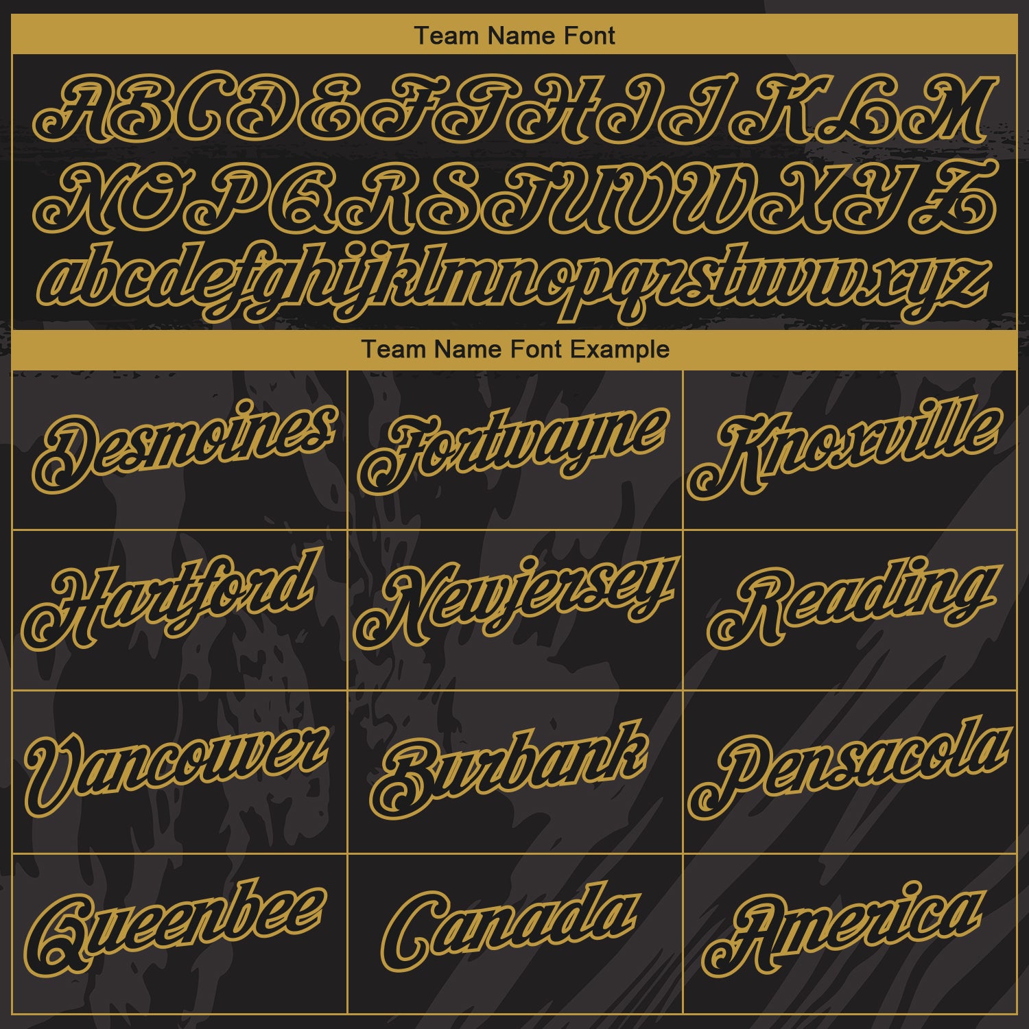 Custom Black-Old Gold 3D Pattern Tonal Brush Subtle Grunge Performance T-Shirt