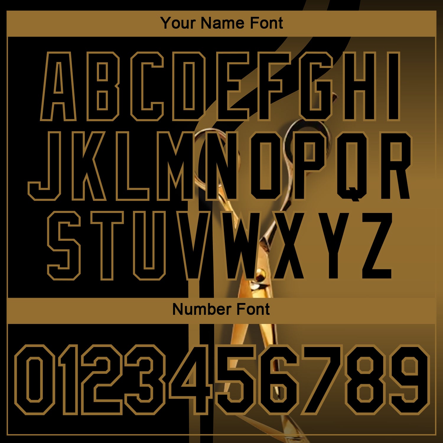 Custom Black-Old Gold 3D Pattern Scissors Barber Shop Performance T-Shirt