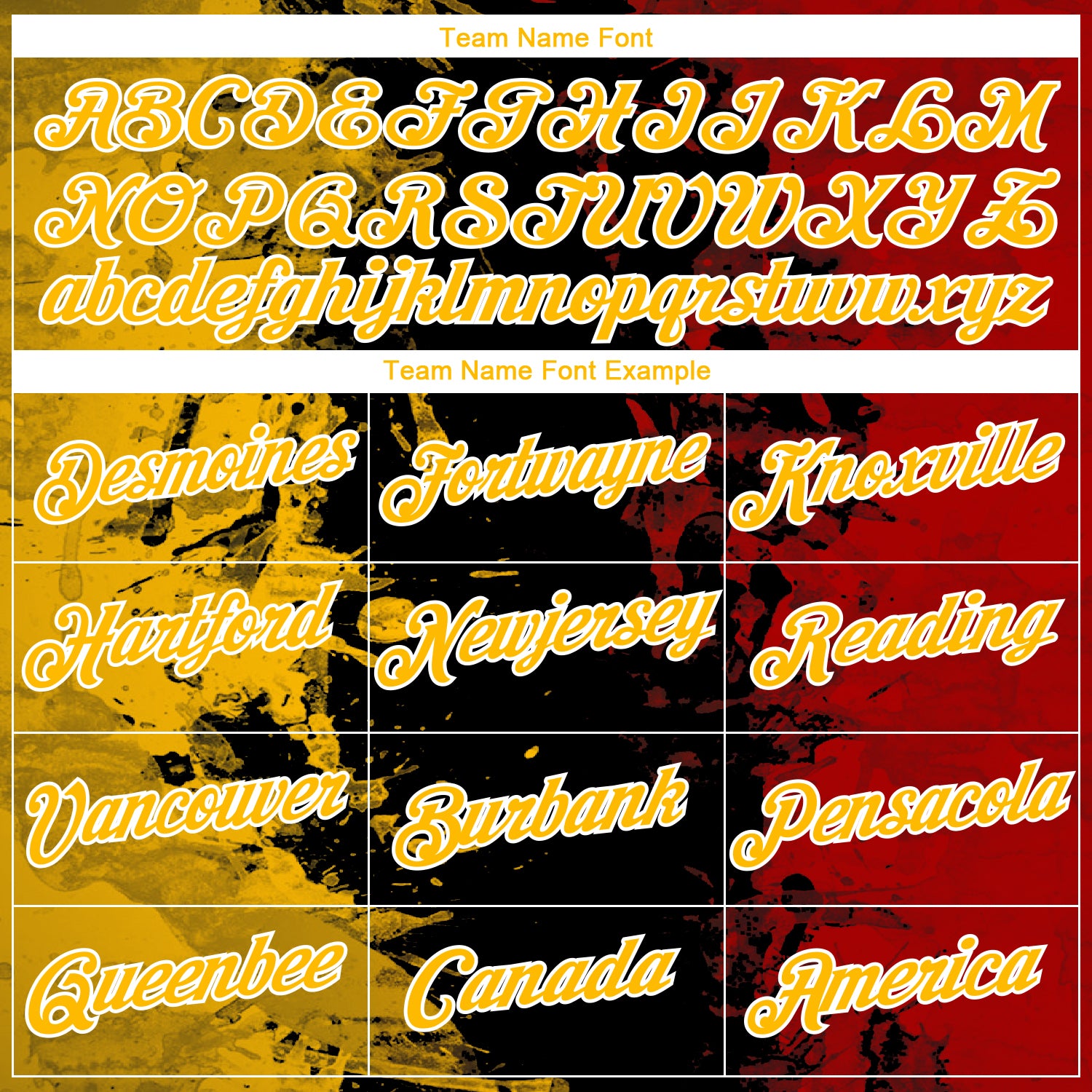 Custom Gold Black Red-White 3D Pattern Ink Splash Duotono Style Performance T-Shirt