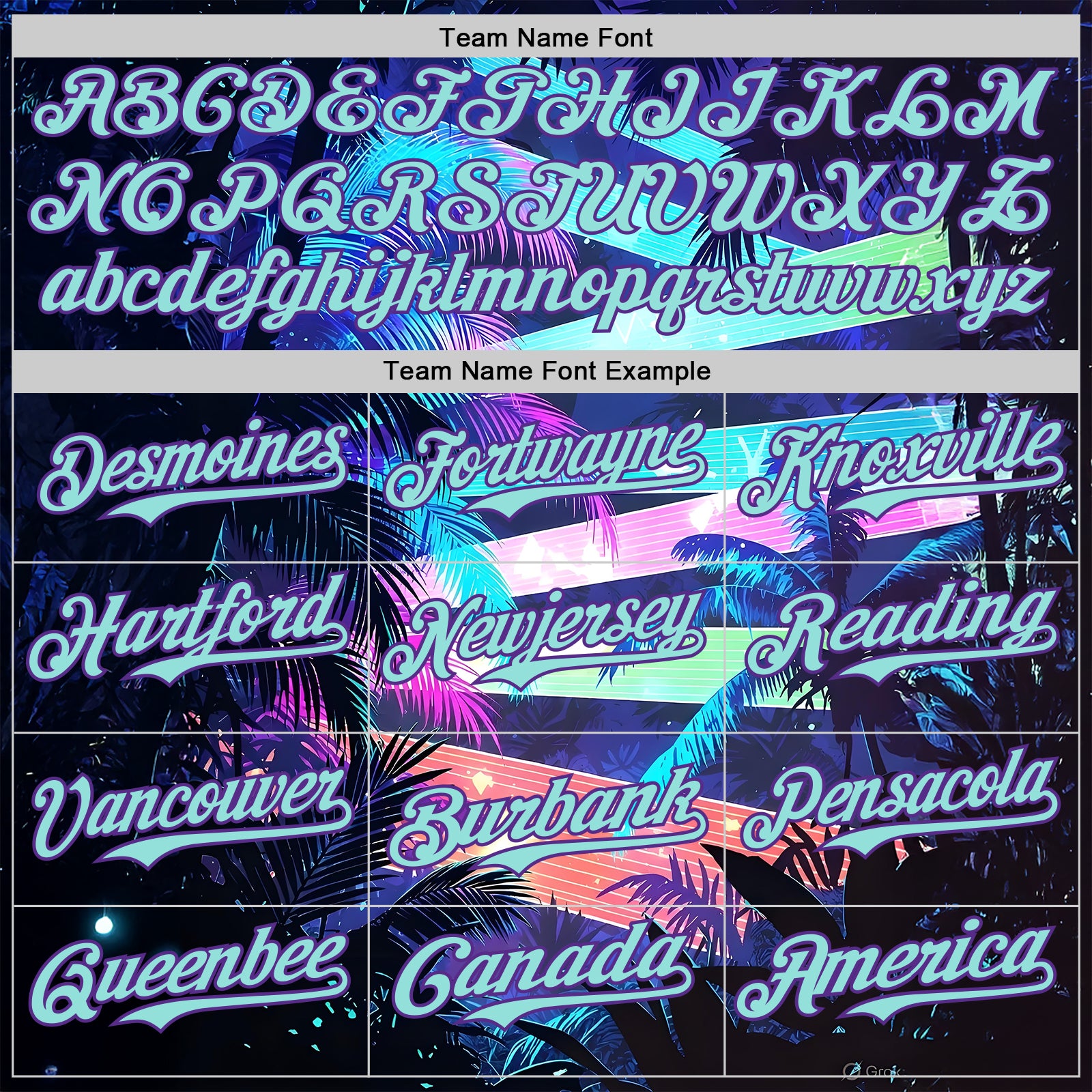Custom Blue Ice Blue-Purple Cyber Tropical Palm Trees Music Festival Authentic Baseball Jersey