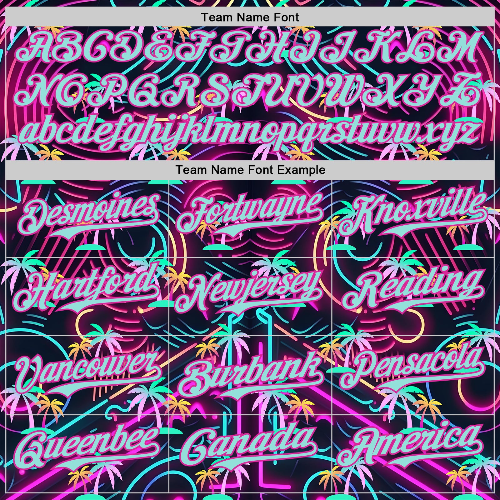 Custom Black Ice Blue-Deep Pink Cyber Tropical Palm Trees Music Festival Authentic Baseball Jersey