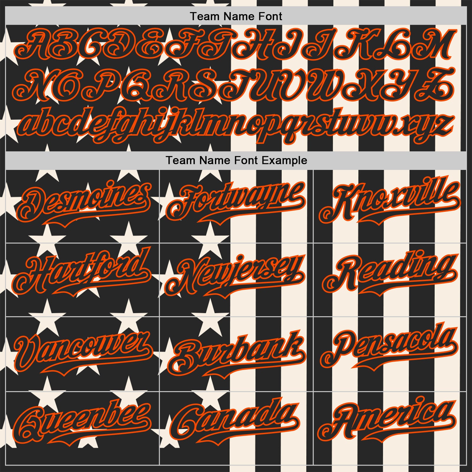 Custom Black Cream-Orange USA Flag Patriotic Split Stars and Stripes Authentic Baseball Jersey