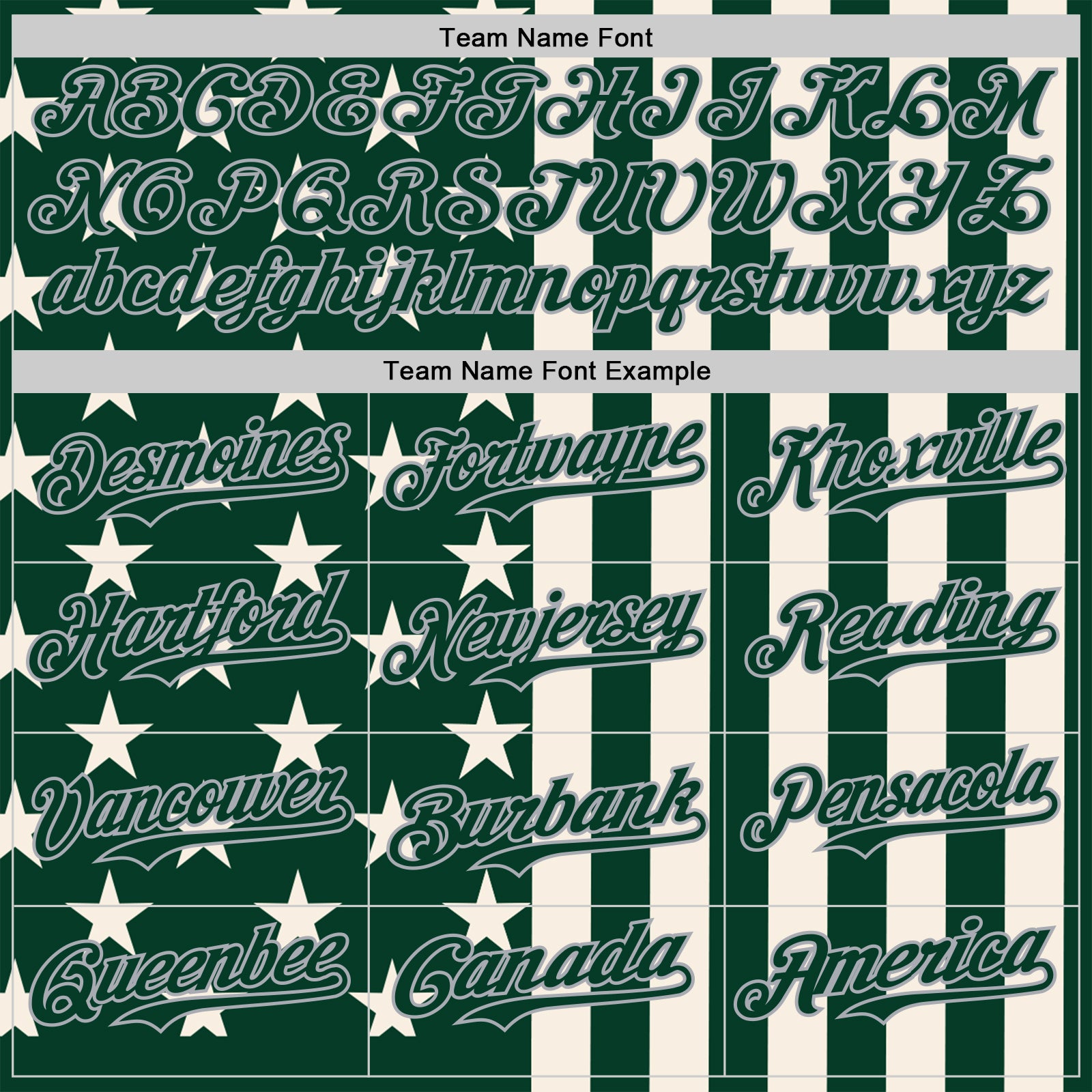 Custom Green Cream-Gray USA Flag Patriotic Split Stars and Stripes Authentic Baseball Jersey
