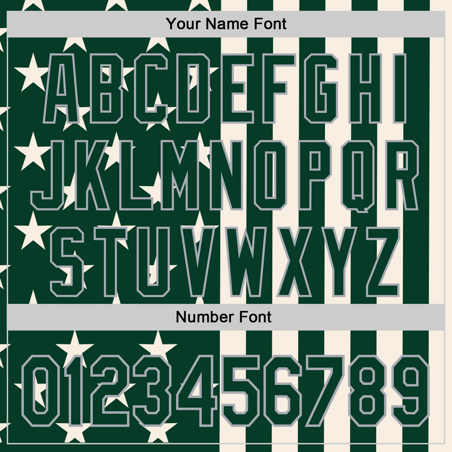 Custom Green Cream-Gray USA Flag Patriotic Split Stars and Stripes Authentic Baseball Jersey