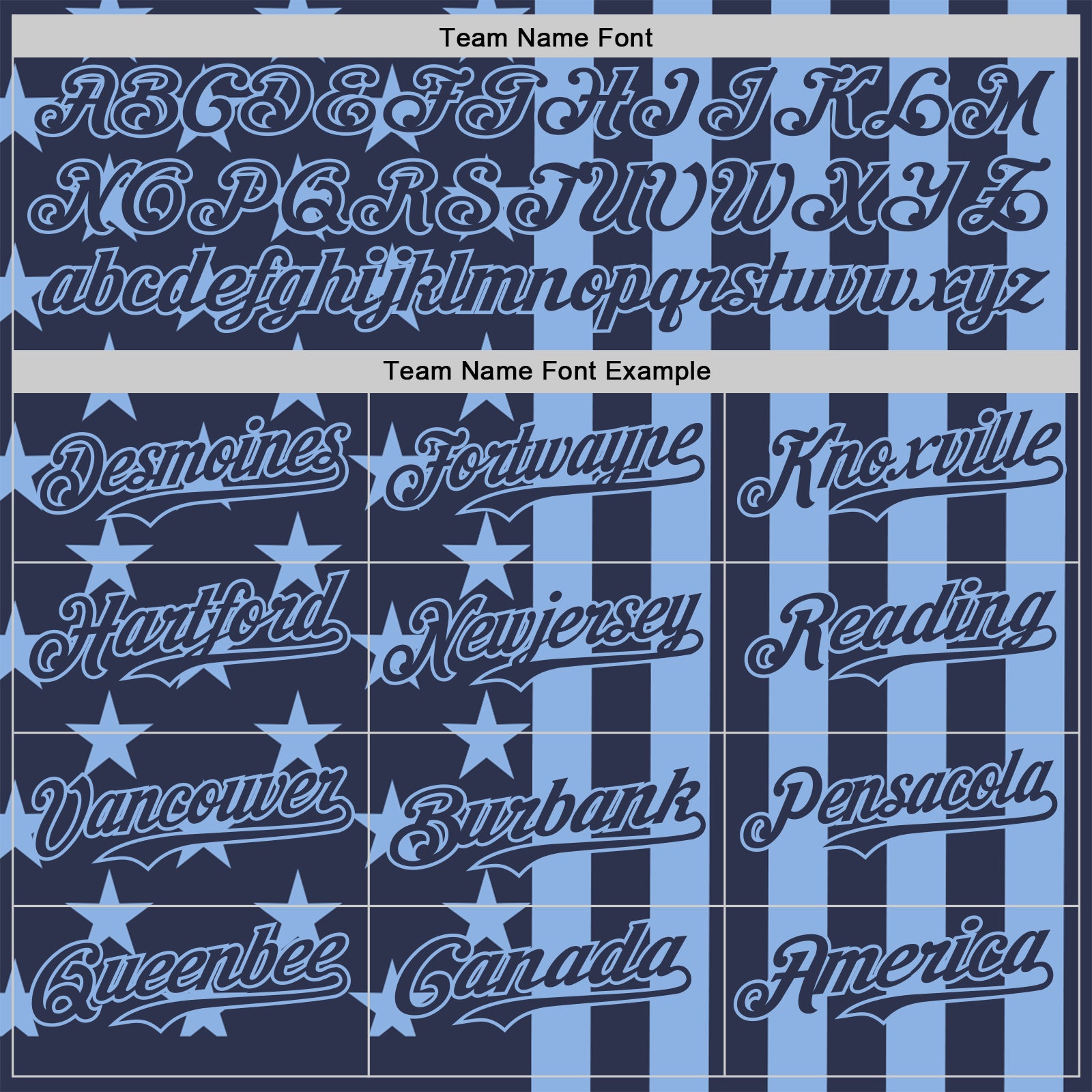 Custom Navy-Light Blue USA Flag Patriotic Split Stars and Stripes Authentic Baseball Jersey