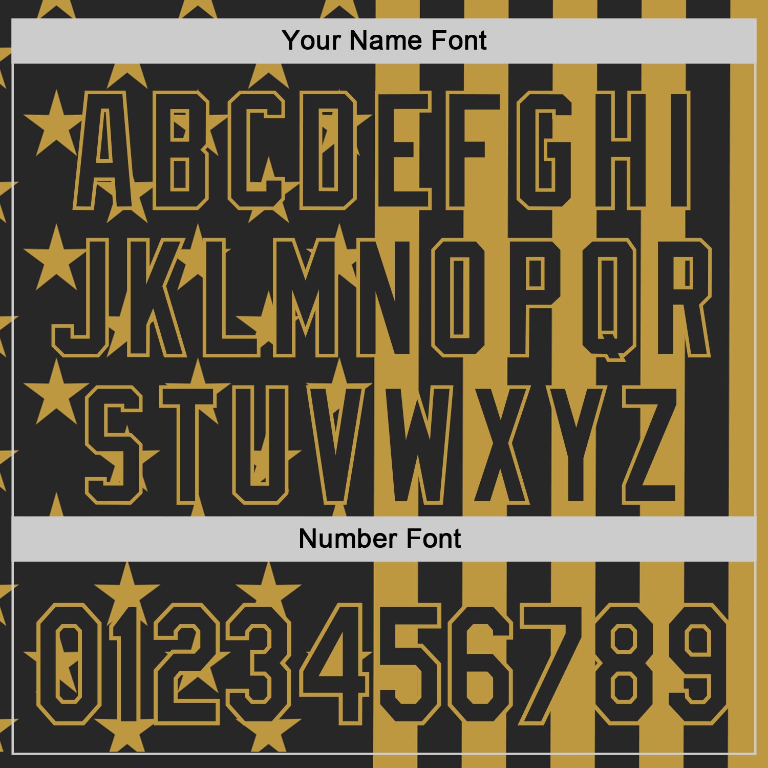 Custom Black-Old Gold USA Flag Patriotic Split Stars and Stripes Authentic Baseball Jersey