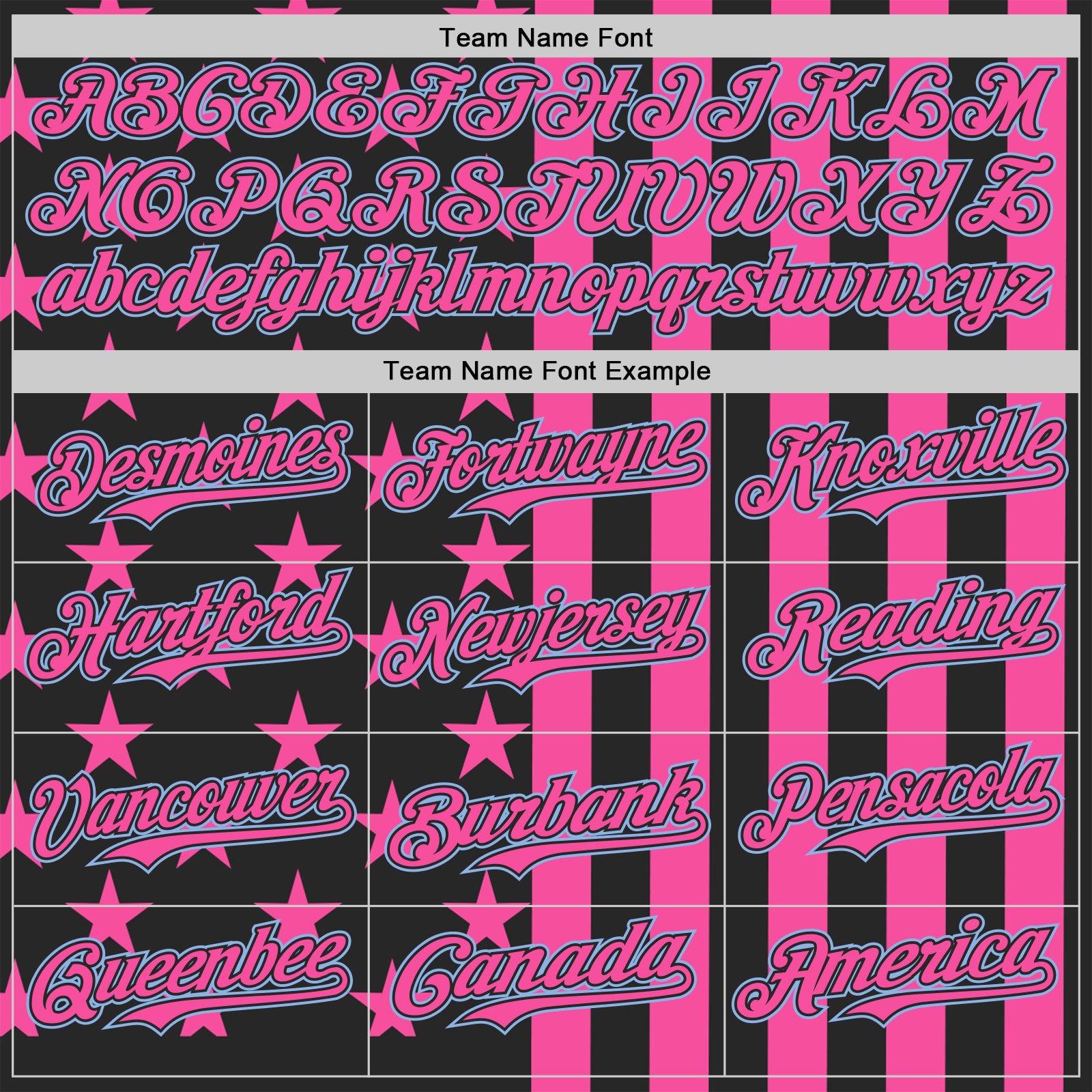 Custom Black Pink-Light Blue USA Flag Patriotic Split Stars and Stripes Authentic Baseball Jersey