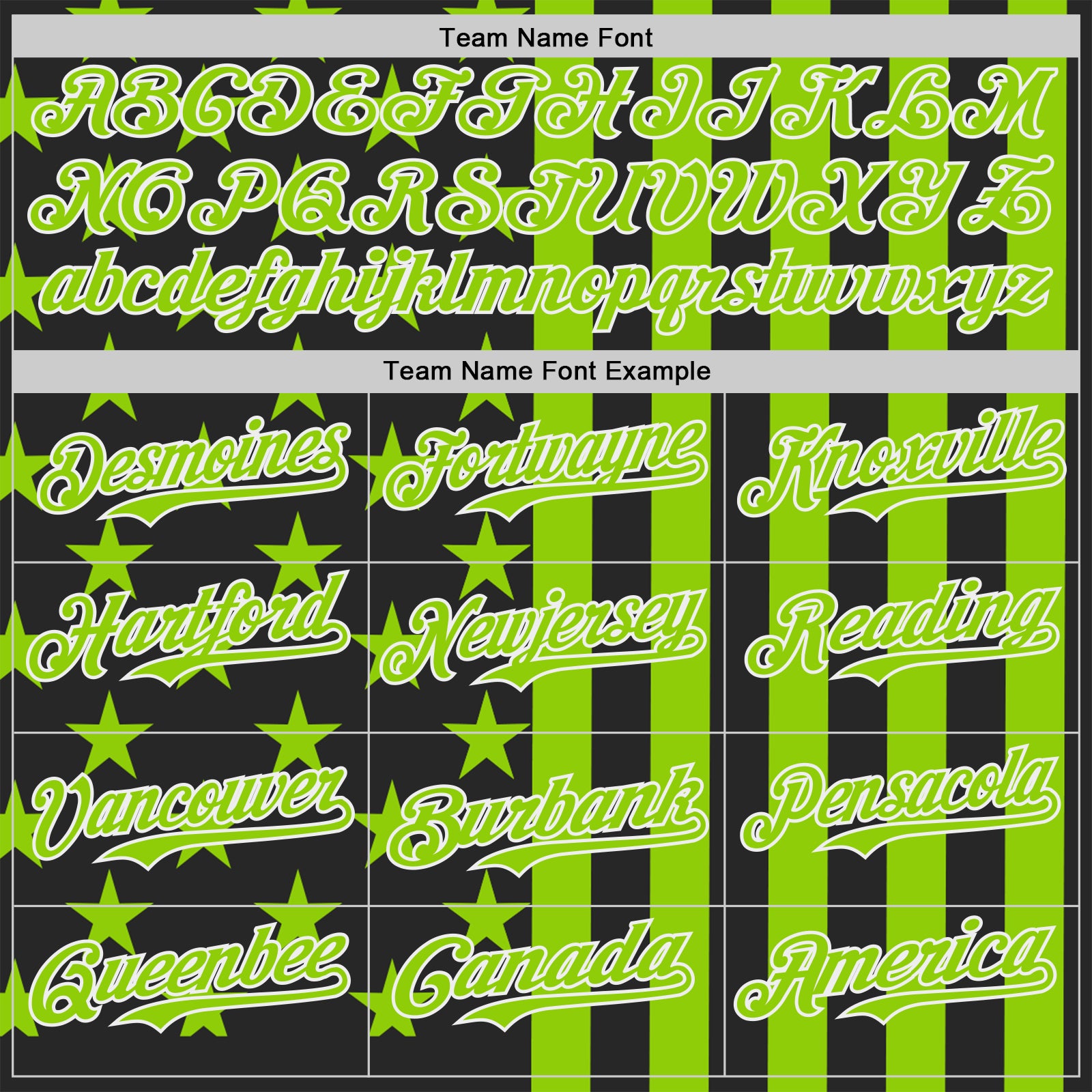Custom Black Neon Green-White USA Flag Patriotic Split Stars and Stripes Authentic Baseball Jersey