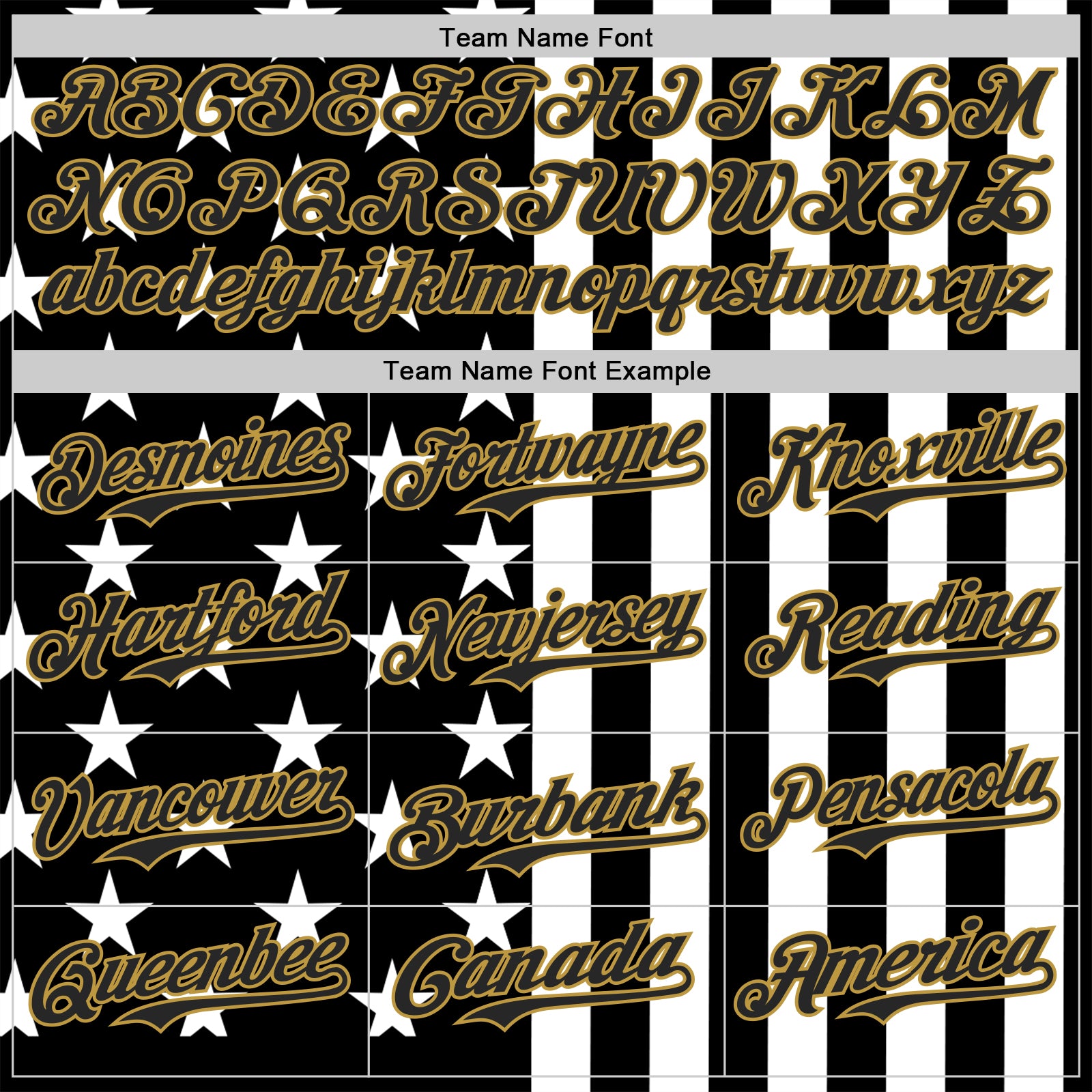 Custom Black White-Old Gold USA Flag Patriotic Split Stars and Stripes Authentic Baseball Jersey