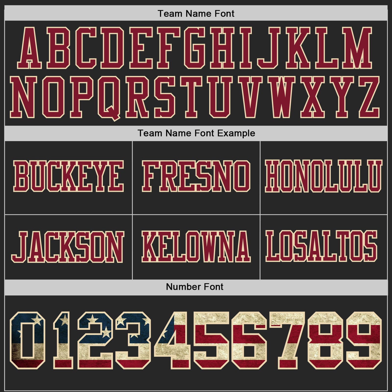 Custom Black Vintage USA Flag Crimson-Cream Authentic Stars And Stripes 7V7 Flag Football Jersey