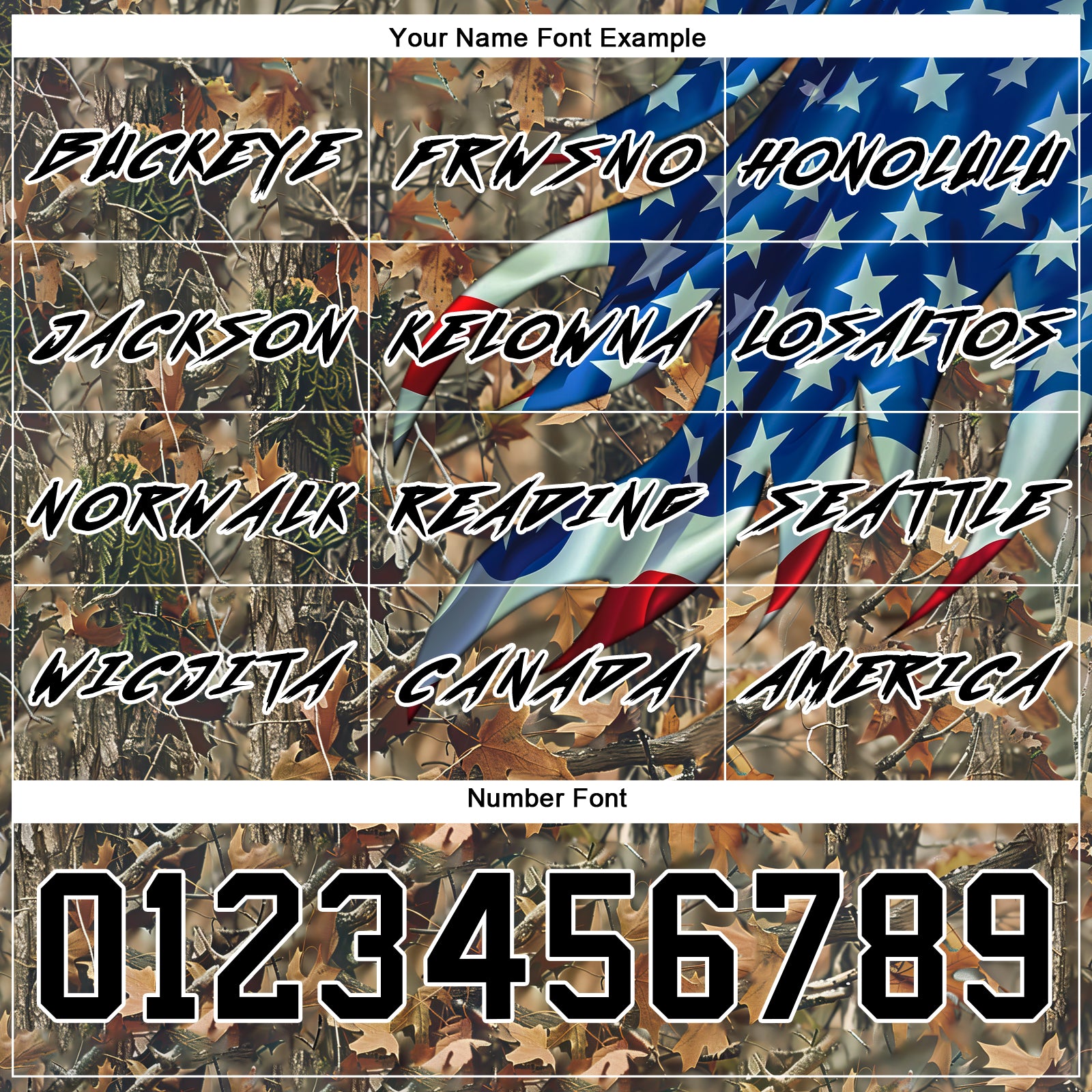 Custom Camo Black-White 3D American Flag Hunting Sports Pullover Sweatshirt Hoodie