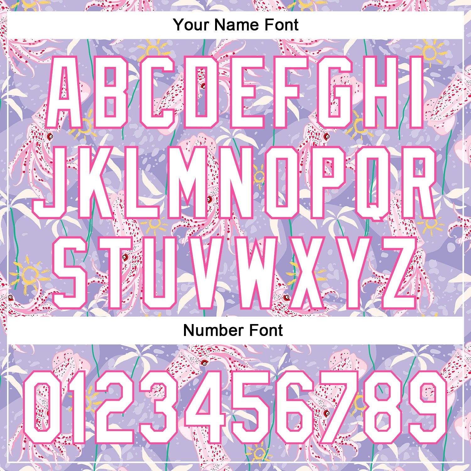 Custom Light Purple White-Pink 3D Hawaii Beach Tropical Octopus Authentic Baseball Jersey