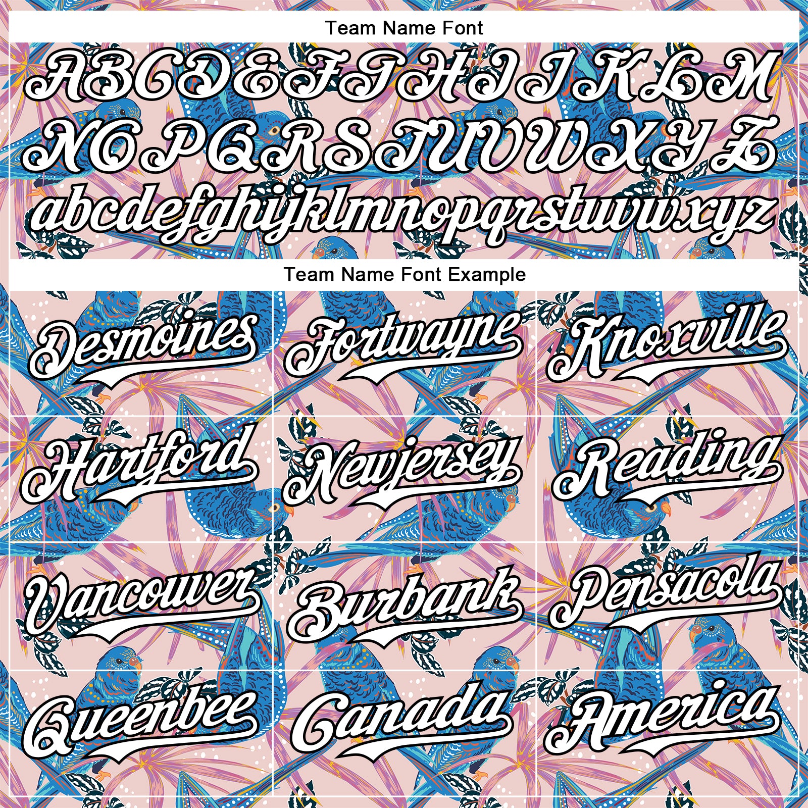 Custom Light Pink White-Black 3D Hawaii Tropical Forest Bird Authentic Baseball Jersey