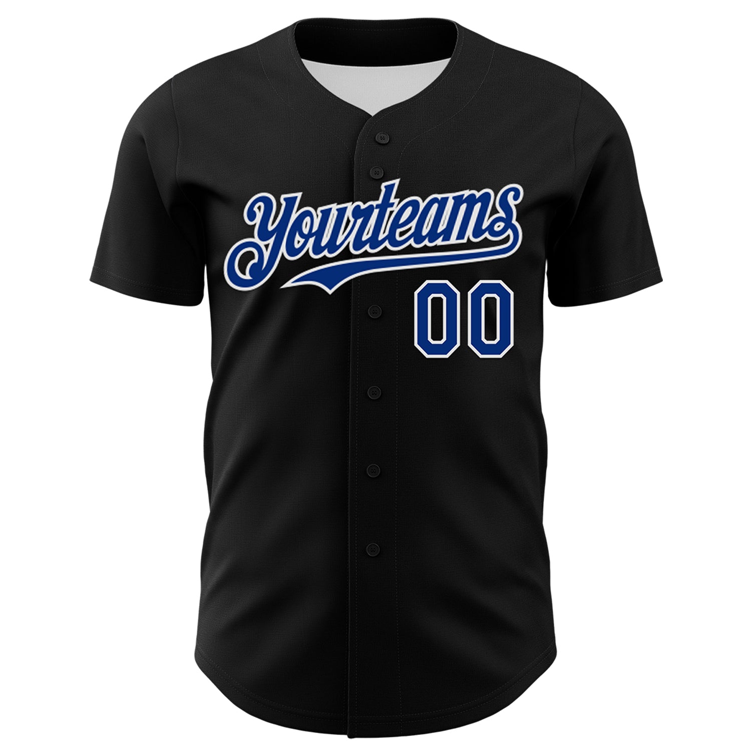 Custom Black Royal Red-White 3D Patriotic American Flag Authentic Baseball Jersey