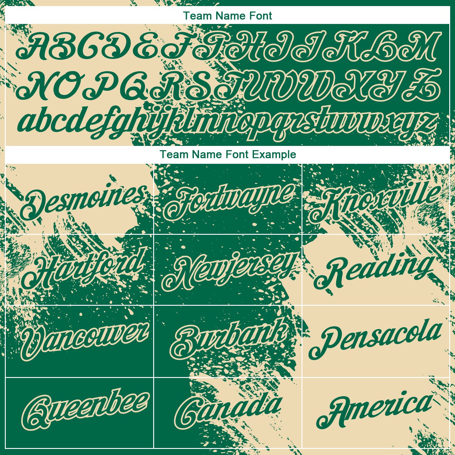 Custom Kelly Green Cream 3D Pattern Design Abstract Brush Stroke Performance T-Shirt