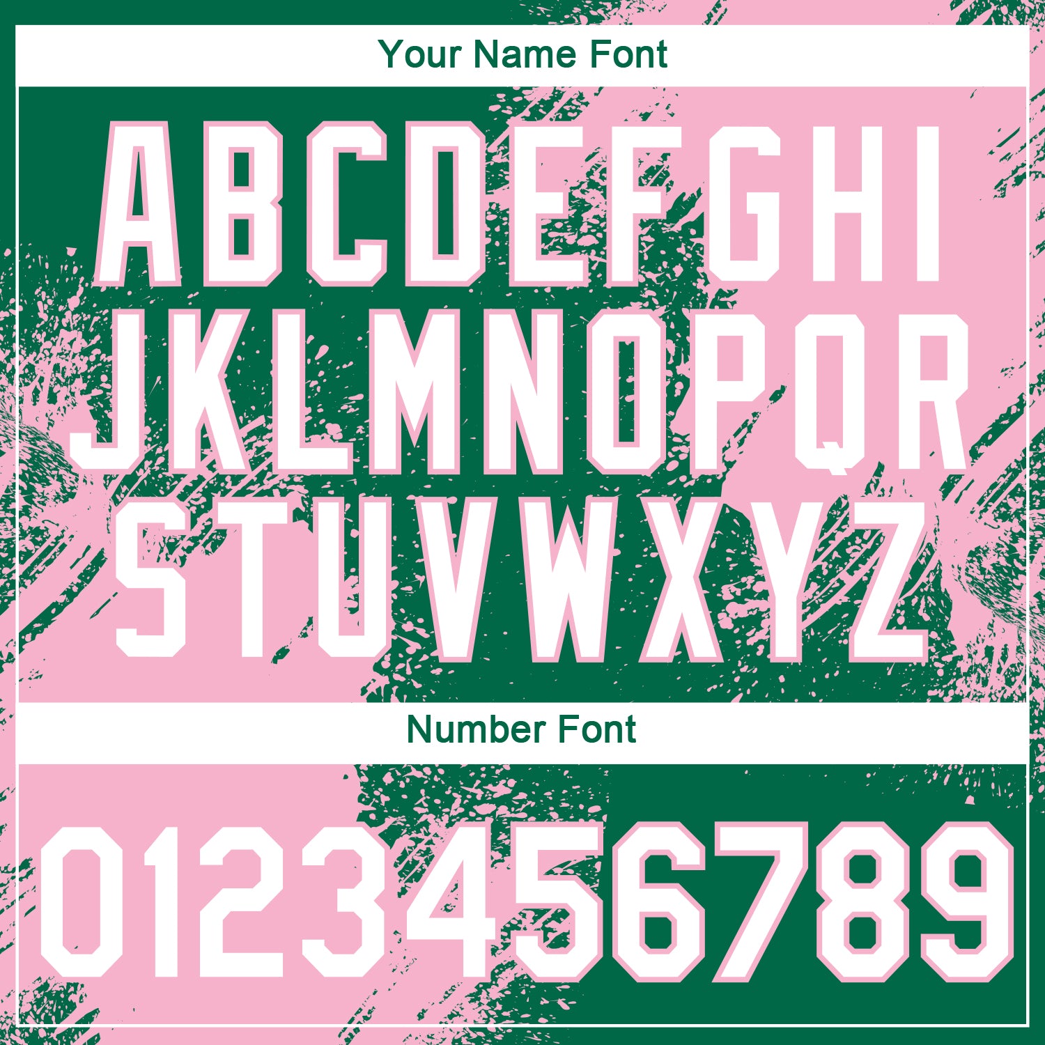 Custom Kelly Green White-Light Pink 3D Pattern Design Abstract Brush Stroke Performance T-Shirt