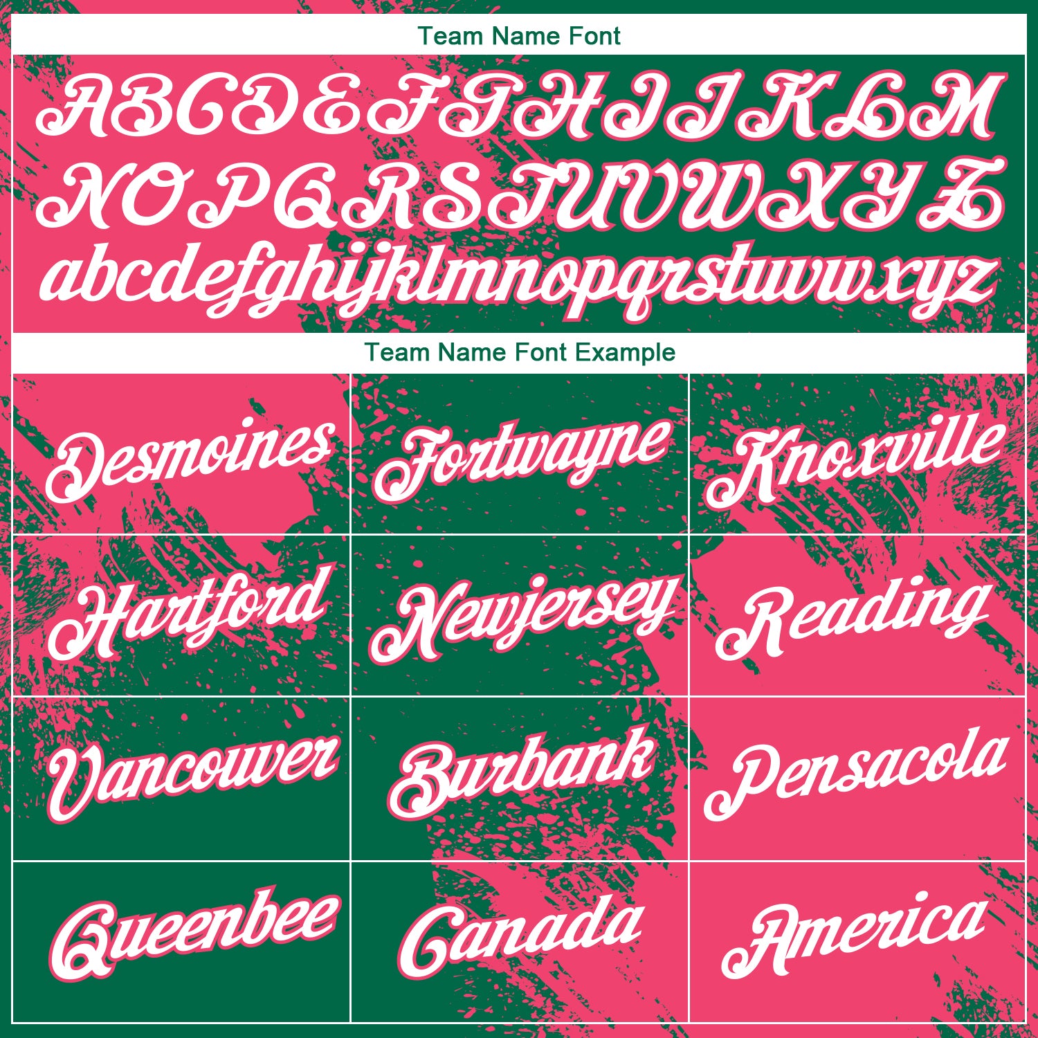 Custom Kelly Green White-Neon Pink 3D Pattern Design Abstract Brush Stroke Performance T-Shirt