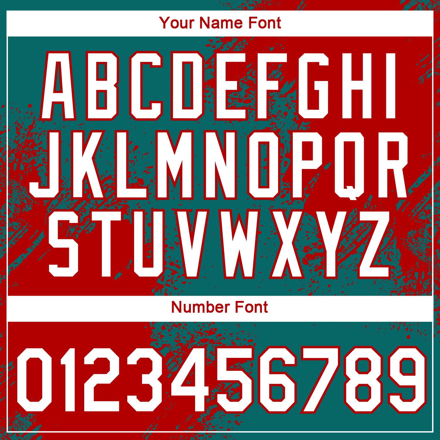 Custom Teal White-Red 3D Pattern Design Abstract Brush Stroke Performance T-Shirt