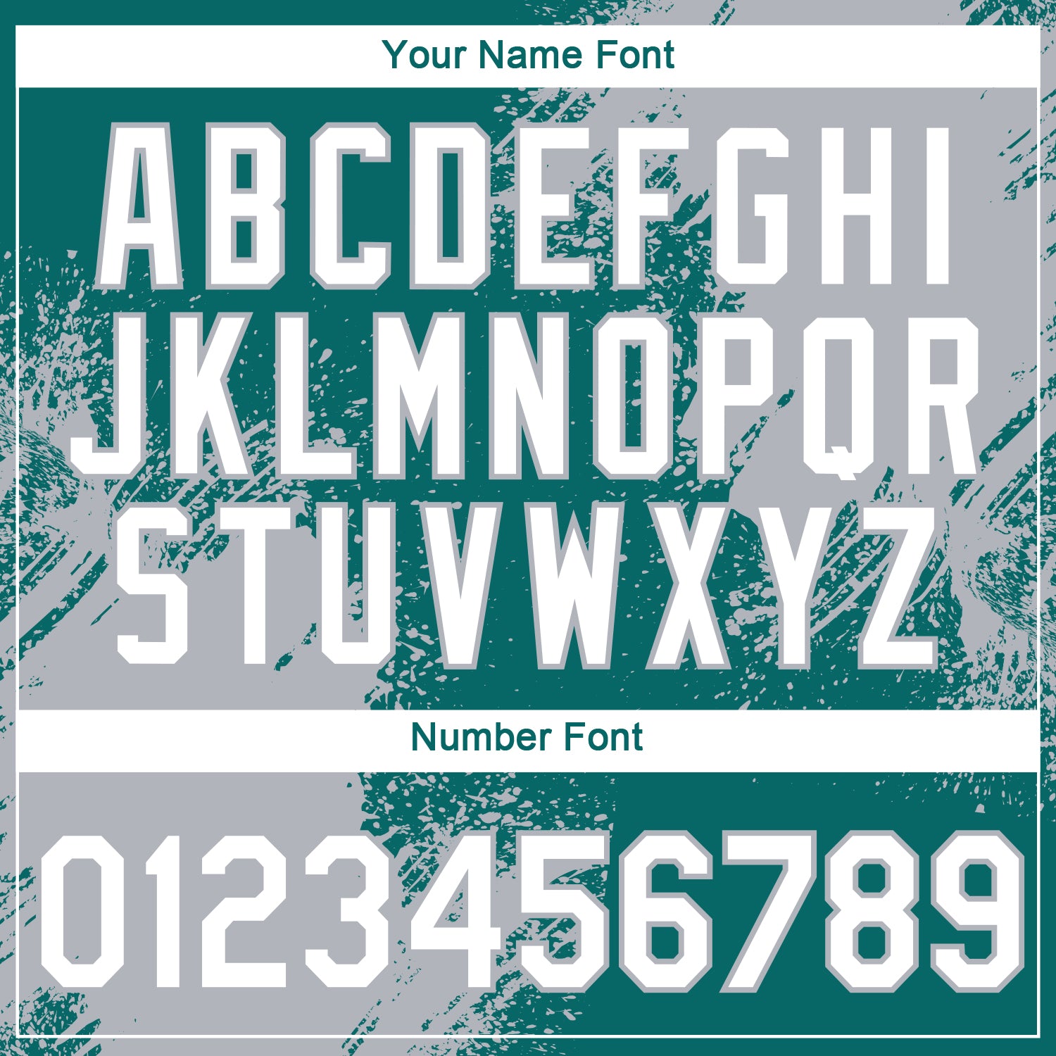 Custom Teal White-Gray 3D Pattern Design Abstract Brush Stroke Performance T-Shirt