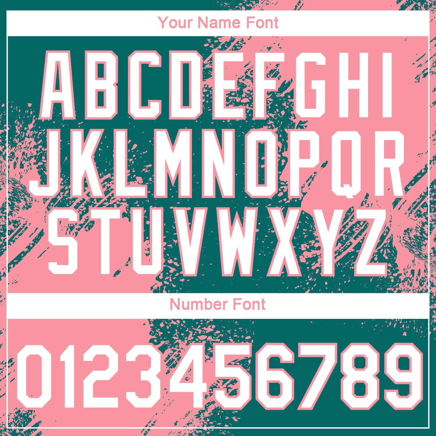 Custom Teal White-Medium Pink 3D Pattern Design Abstract Brush Stroke Performance T-Shirt